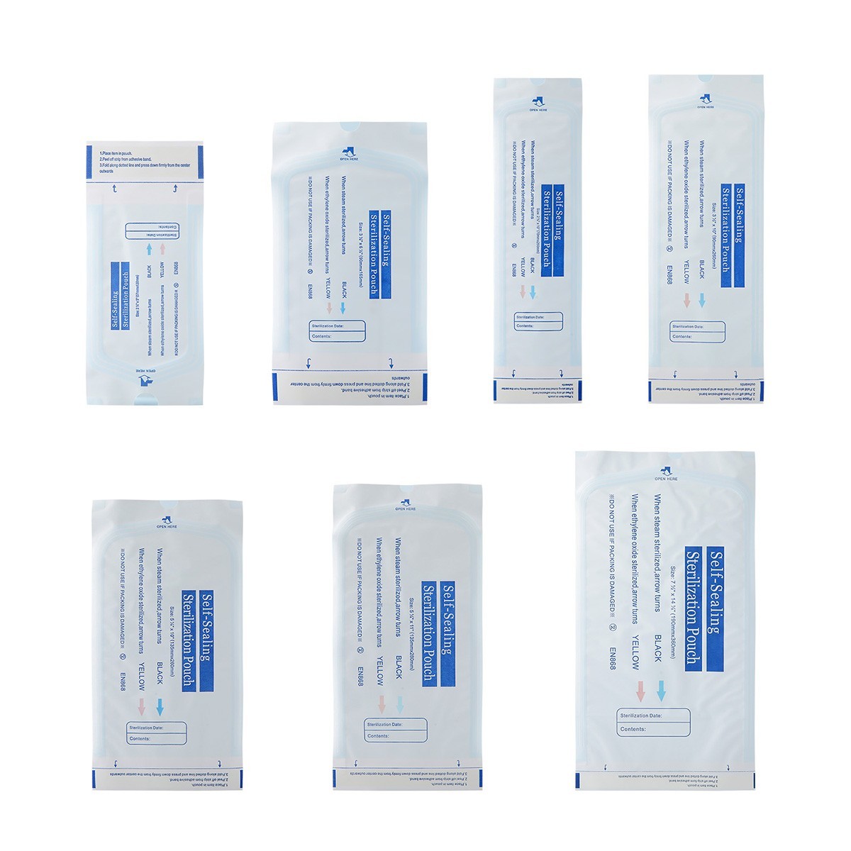 200pcs/Box Medical Self Sterilization Pouches Pouch Autoclave Sterilizer Bags