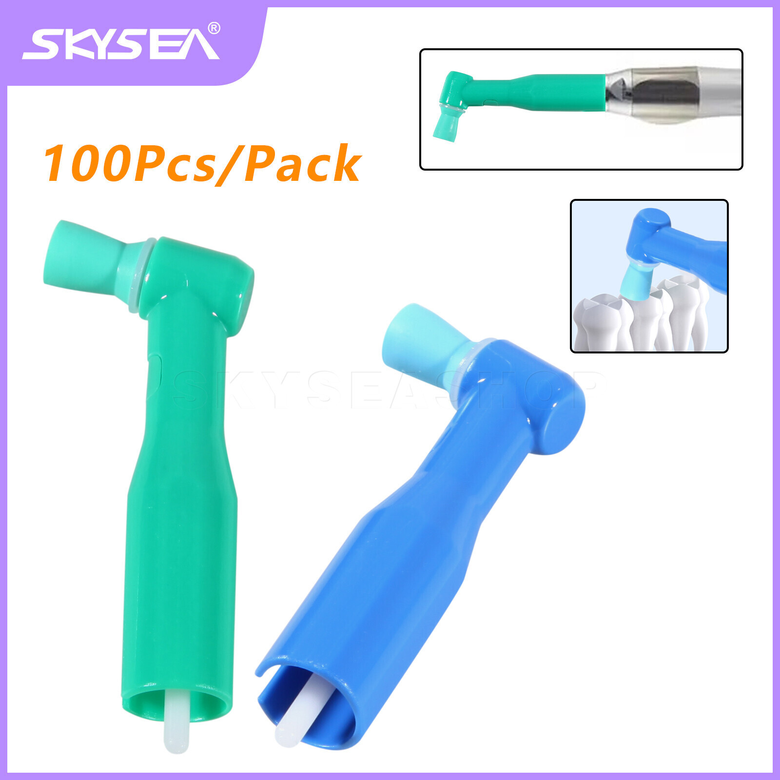 Dental Disposable Prophy Angles 100 to 1000 Soft Cup Latex Free Right Angle 105°