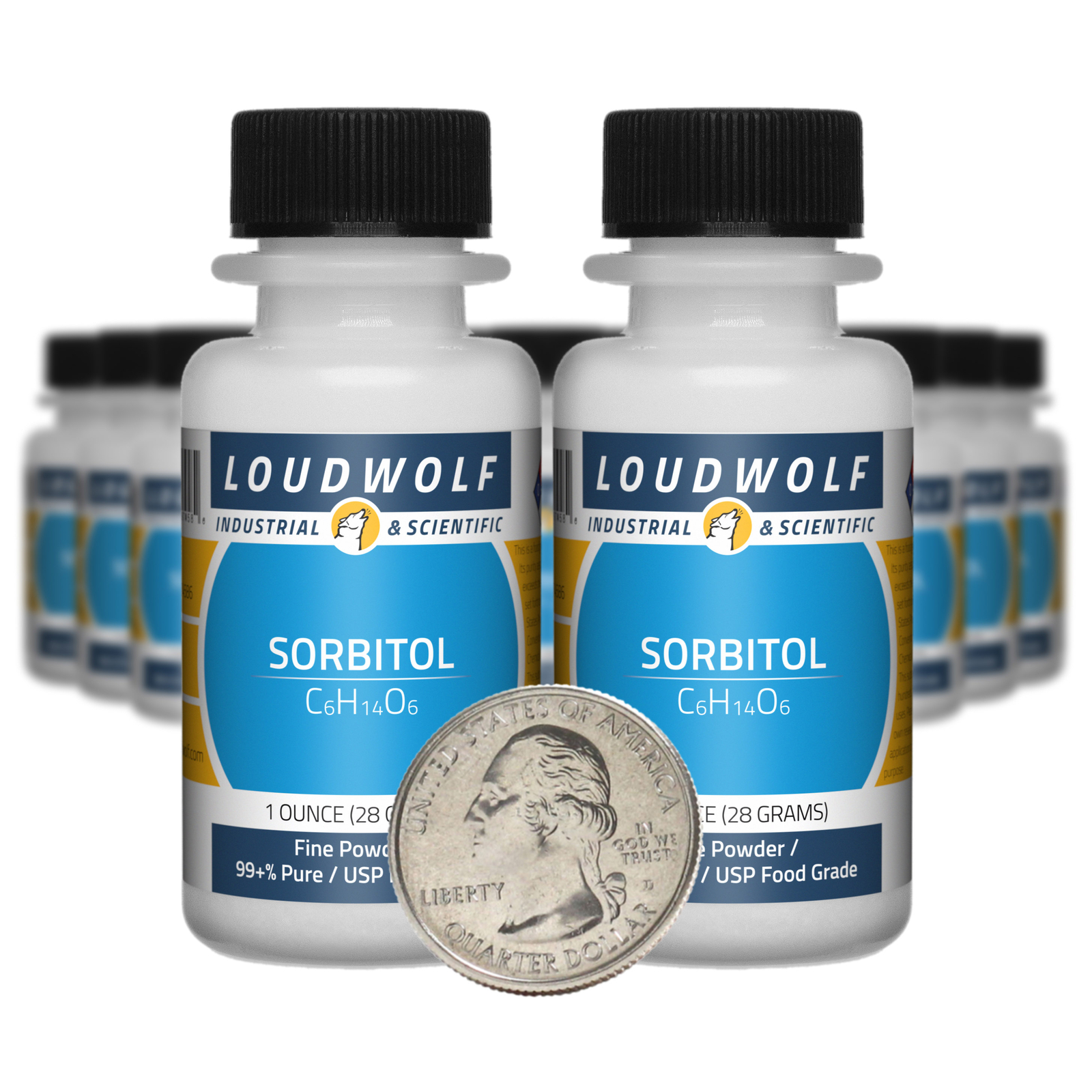Sorbitol / 1.3 Pounds / 20 Bottles / 99+% Pure USP Food Grade / Fine Powder