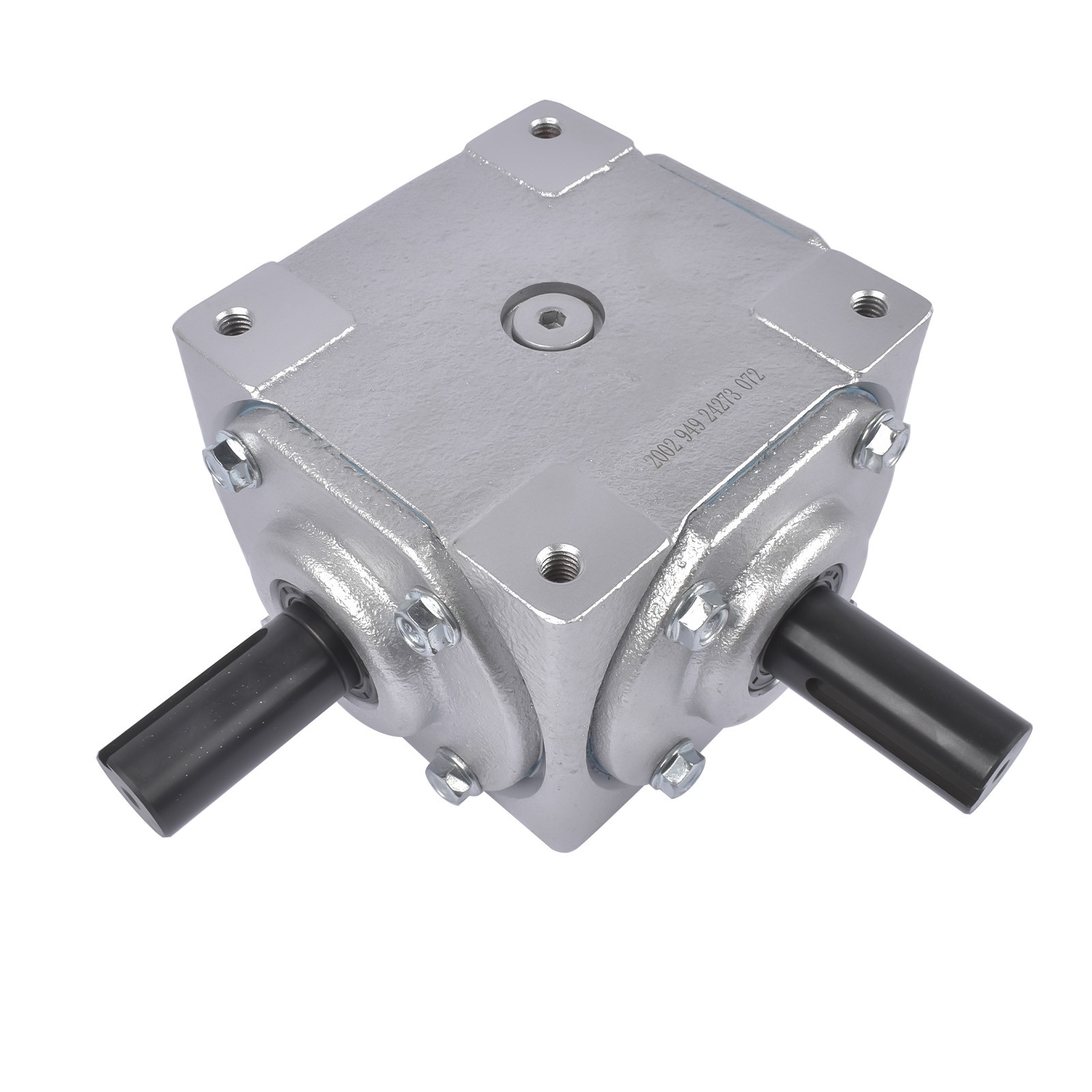 NEW 90 Degree Speed Ratio 1:1 CW/CW Right Angle Bevel Gearbox w/ 2 Keyed Shafts