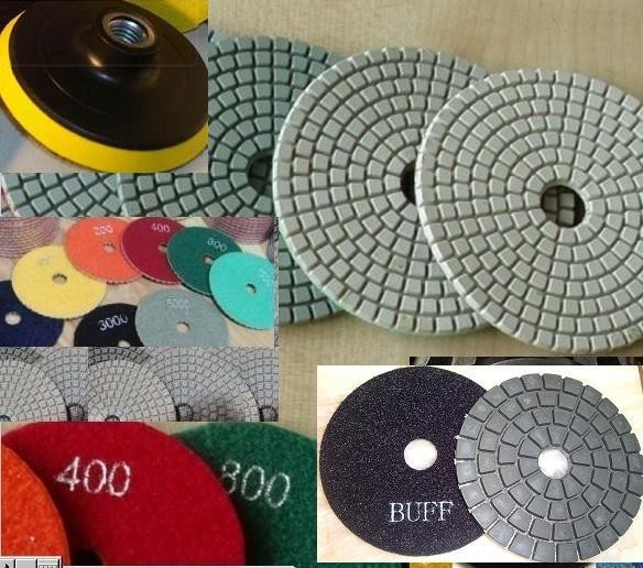 4″ Diamond Polishing Pad Buff 48 travertine Granite Concrete stone marble renew