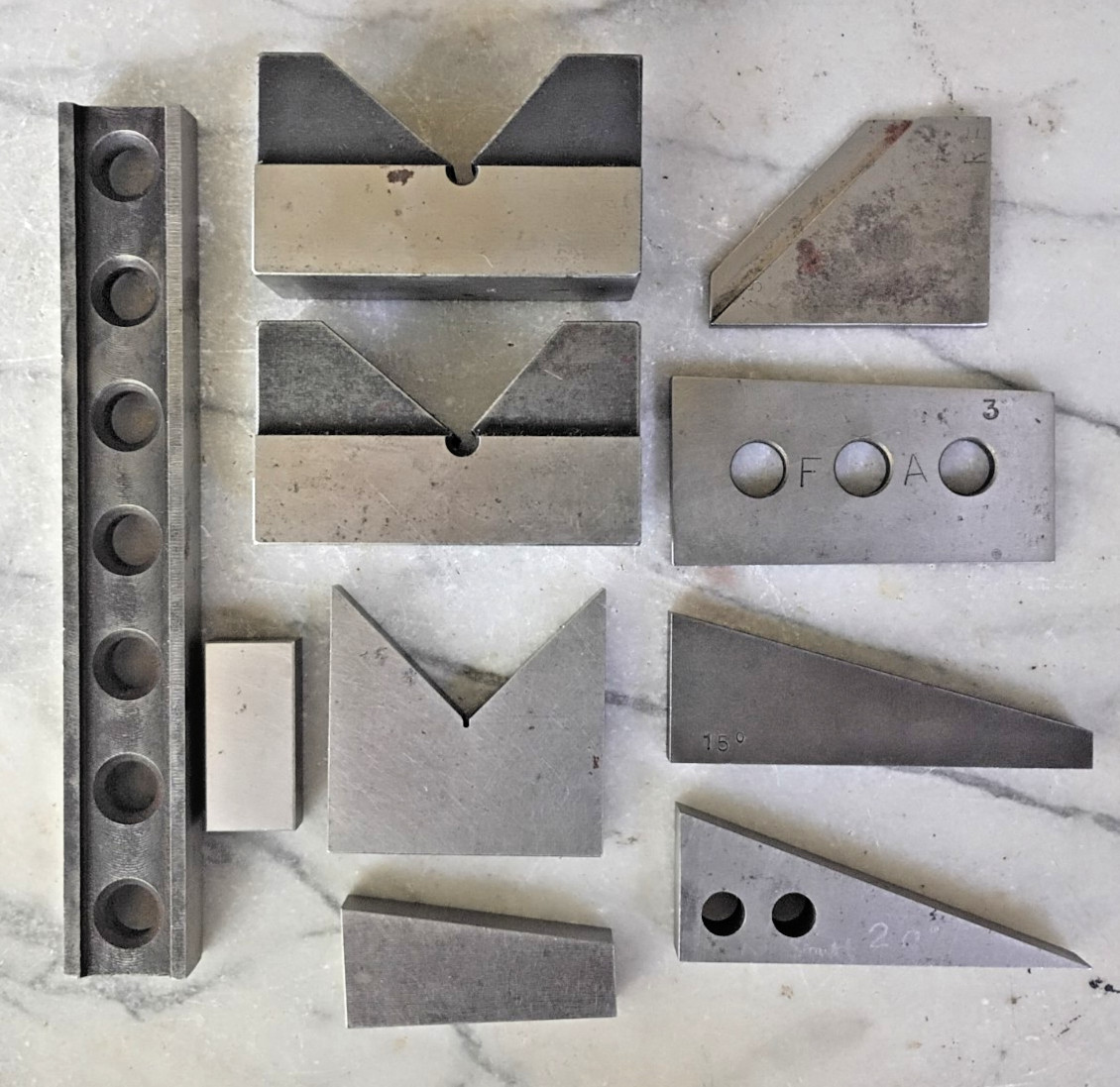 Parallels Angle Gauge Blocks Angle Block Grinding Fixtures Sine Plates 10 pcs.