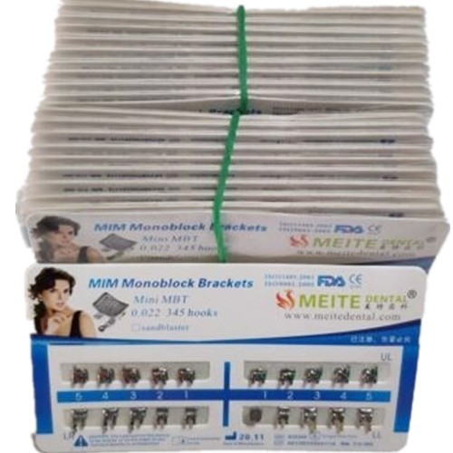 100 Packs Mini MBT 022 Slot 345 Hooks Dental Brackets Braces Mim Monoblock