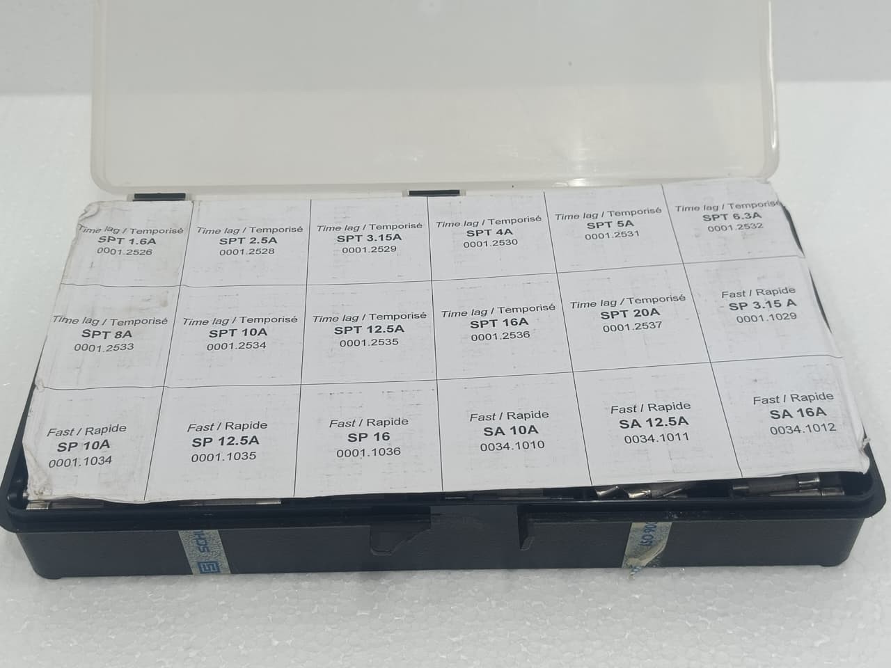 SCHURTER 172798 Fuse Assortment Kit 360 pcs TIME DELAY FUSES 250VAC S/SF/SPT