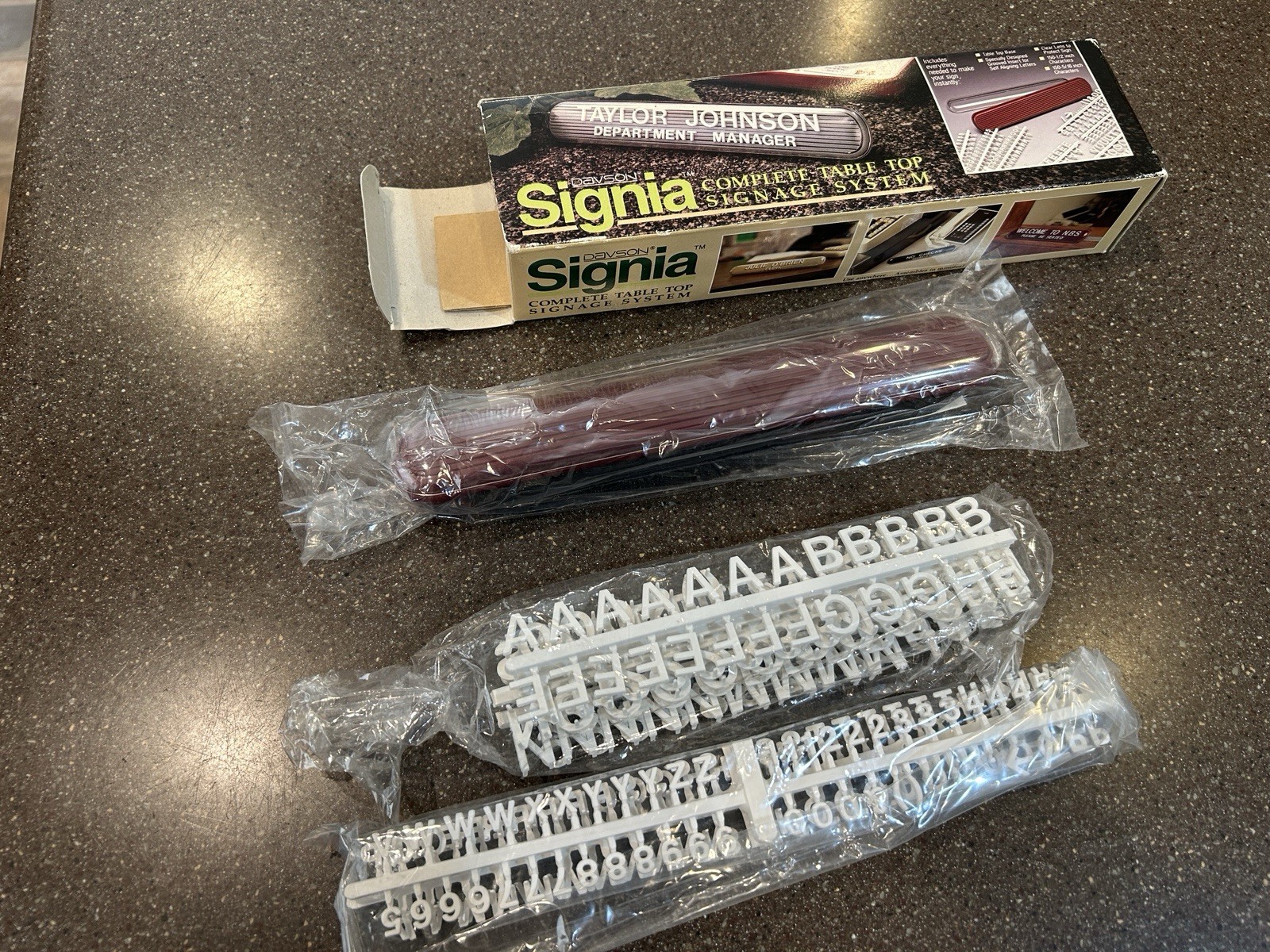 Davson Signia Tabletop Signage 5612Gray Tabletop New Old Stock