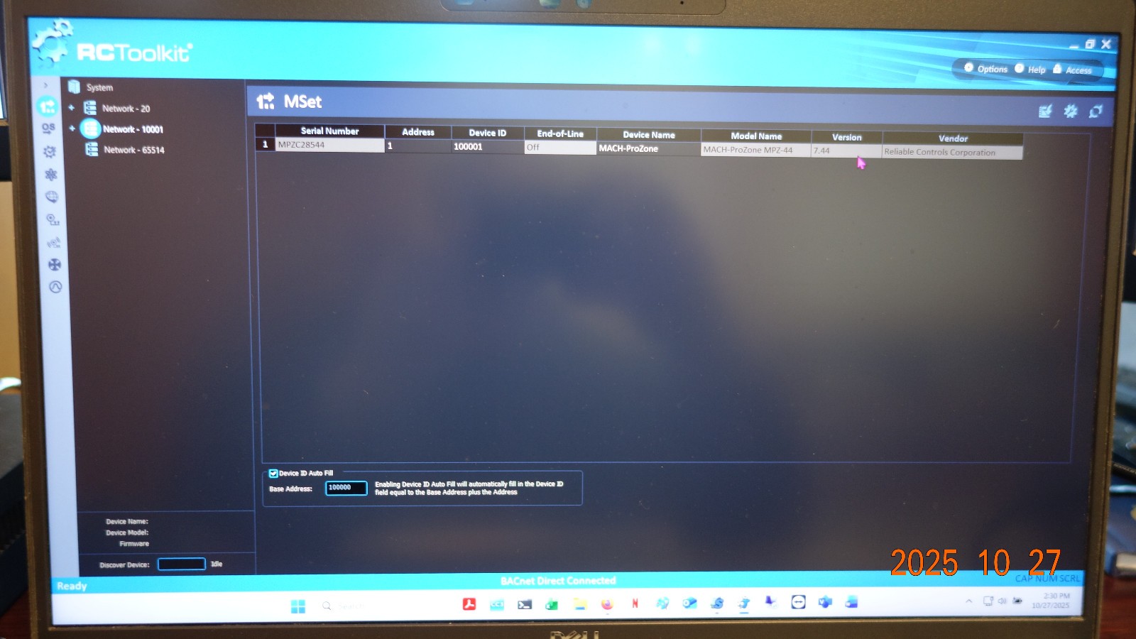 Reliable Controls MACH-ProZone MPZ44 BACnet Unitary Controller xx8344 MPZ44T0093