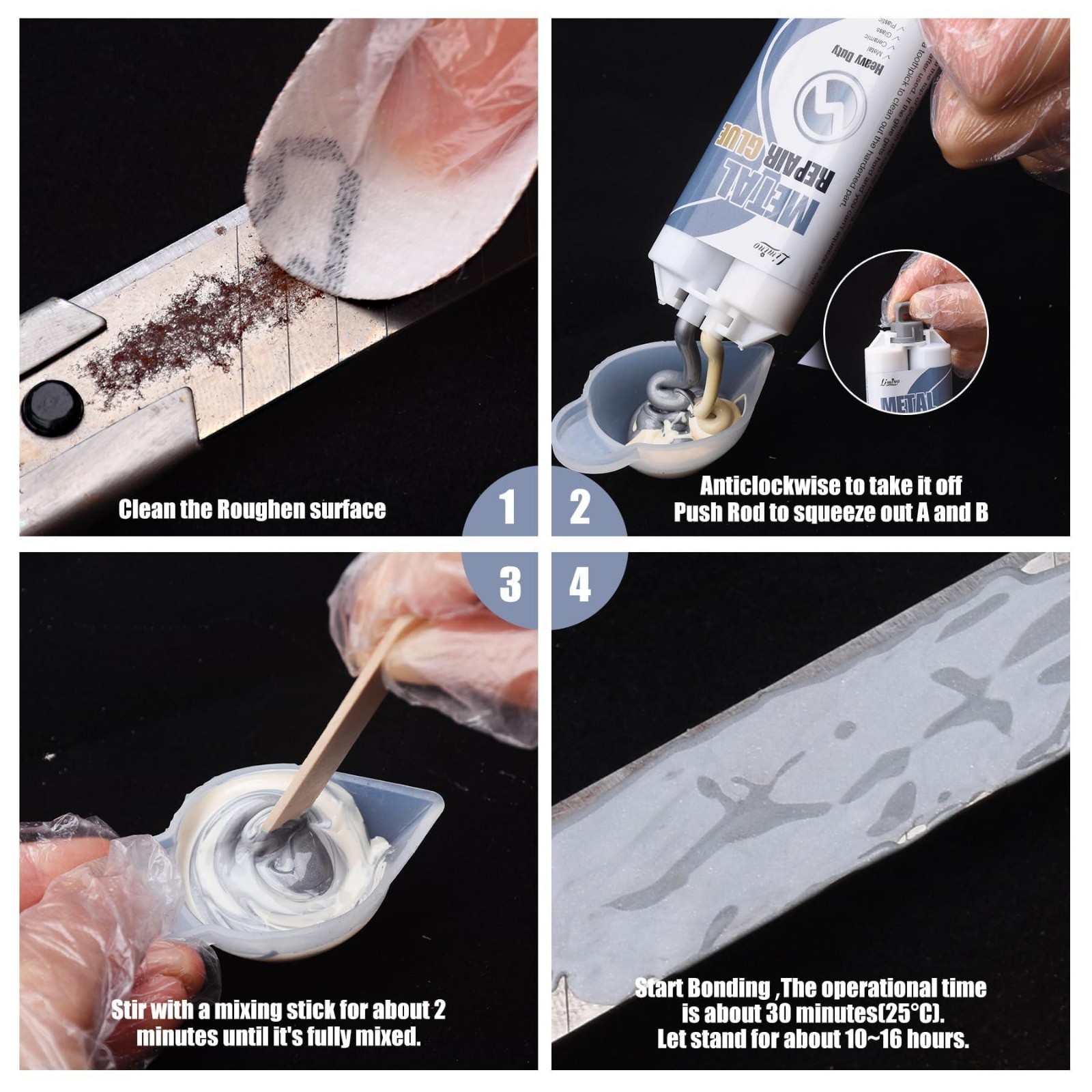 2 Part Metal Welding Epoxy Glue 3.5oz – Heavy Duty Steel Plastic Repair Bond Set