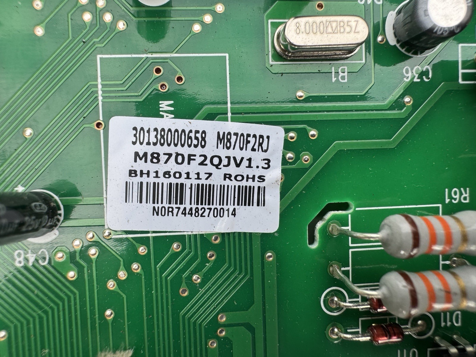 Gree 30138000658 Main Control Board GRJ870-A1 M870F2RJ M870F2QJV1.3