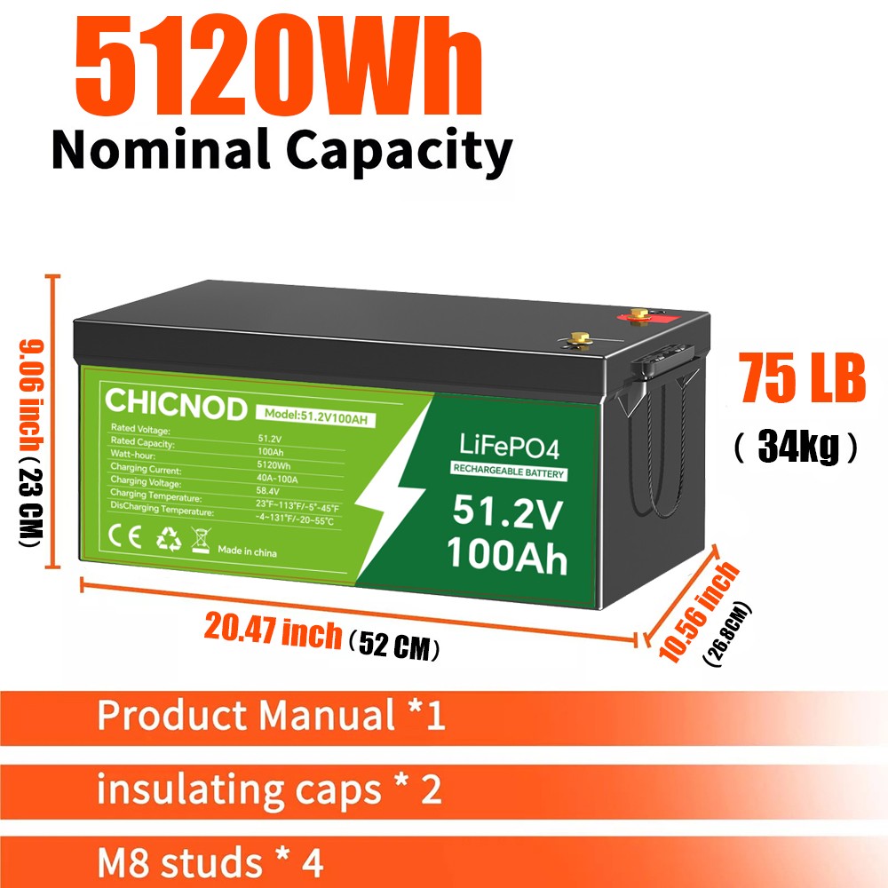 300AH 12V LiFePO4 Lithium Battery Deep Cycle Built-in BMS for Solar RV Off-grid