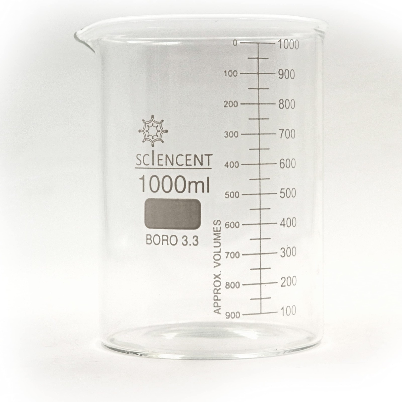 Set of 6 Laboratory Glassware Science Lab Chemistry Beaker 50/100/250/500/1000ml