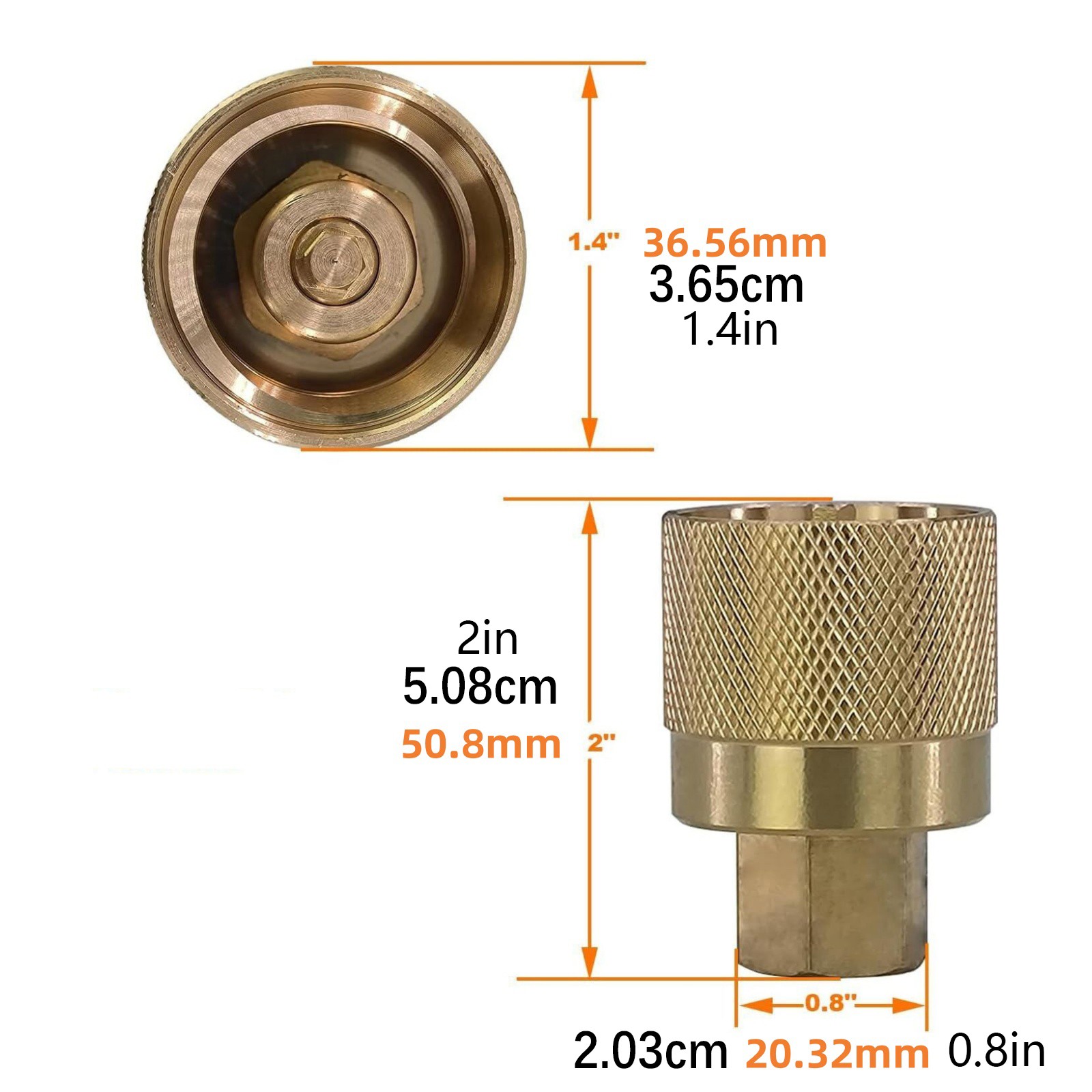 RE7141F Forklift Connector Propane Tank Female Connection Fitting Adapter Valve