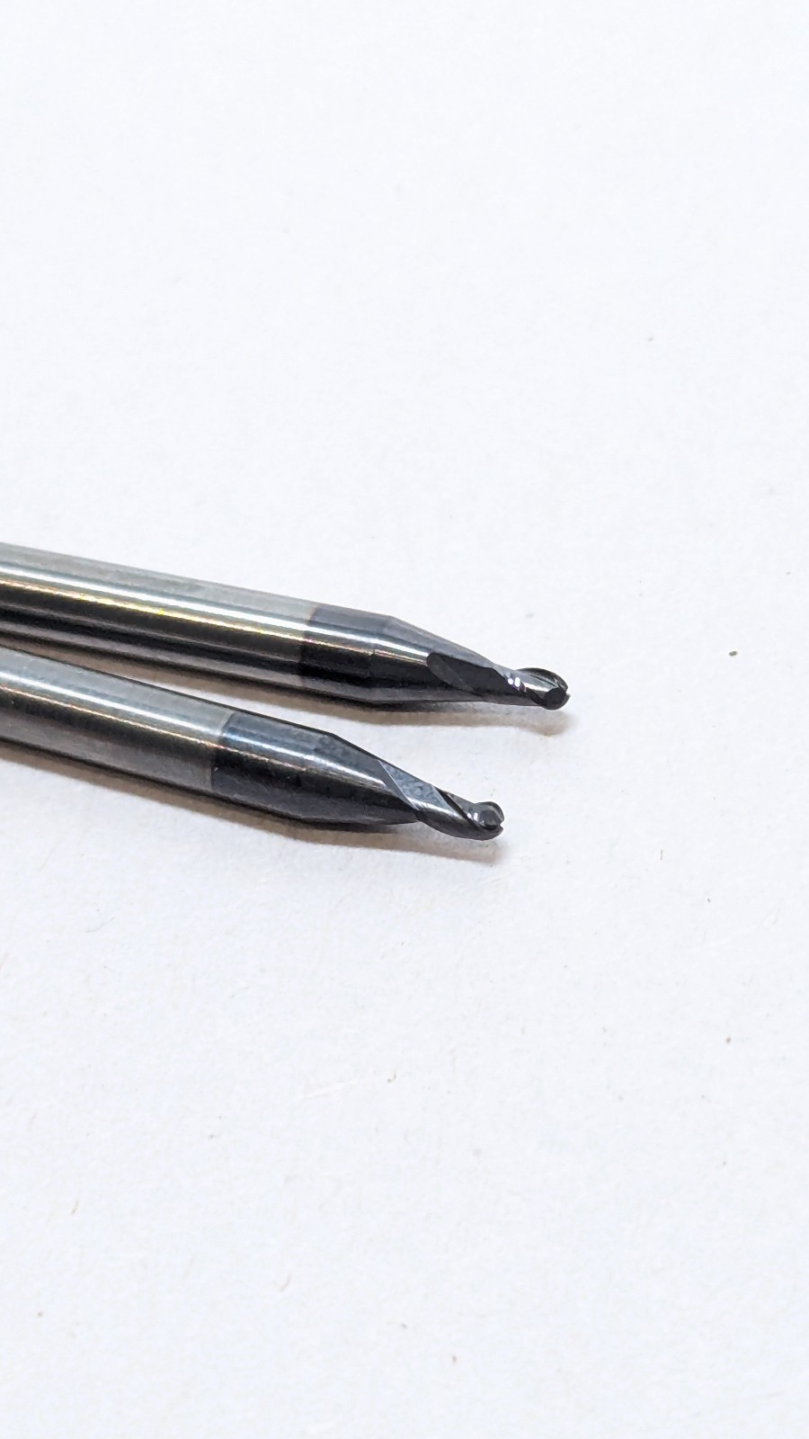 2) Solid Carbide Ball End Mill .060 Dia .090 LOC 3FL C3 Harvey Tool 823460-C3