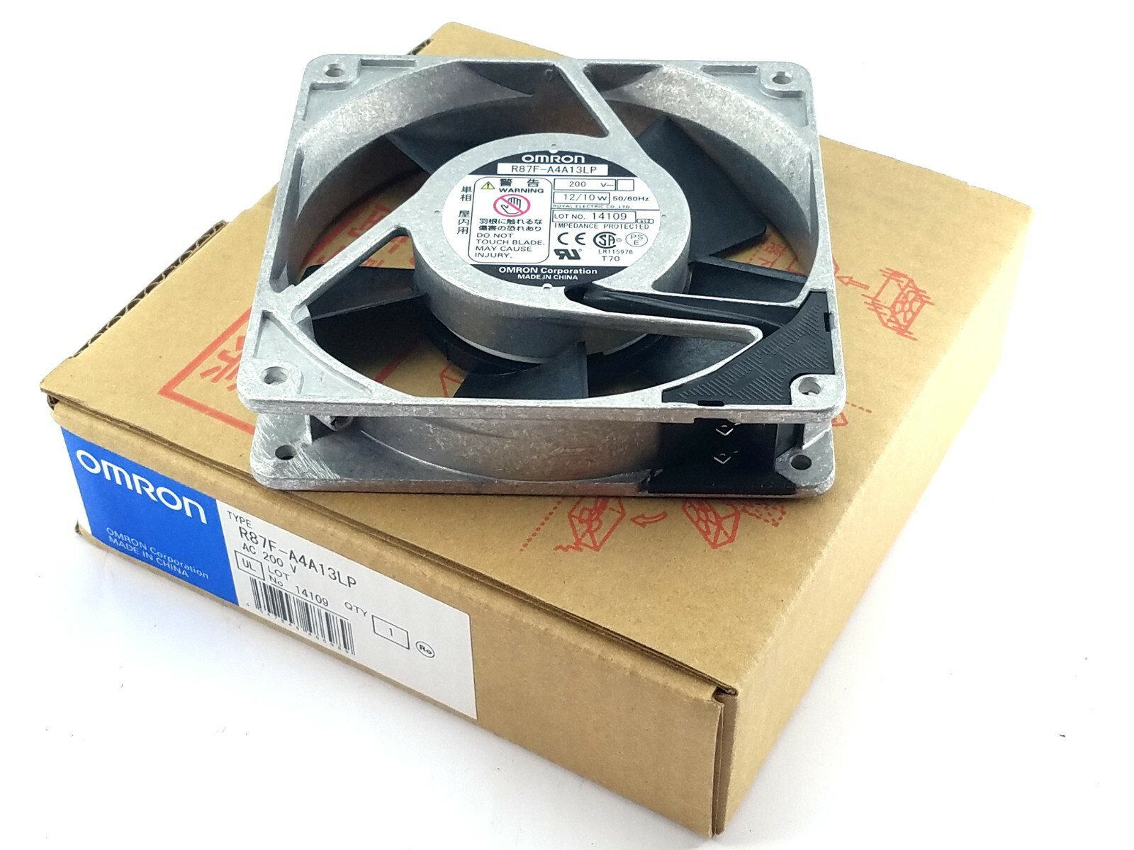 Omron R87F-A4A13LP Fan Tubeaxial 200VAC Square – 120mm x 120mm, 53.5 CFM, 2 Ter