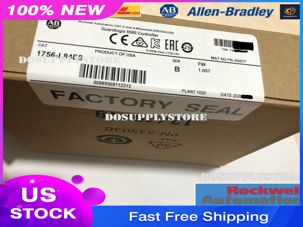 Allen-Bradley 1756-L84ES Guardlogix 5580 Controller Safety Processor 1756L84ES
