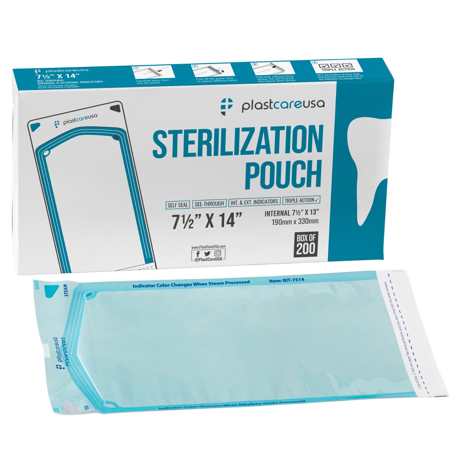 400 7.5″ x 13″ Self-Sealing Sterilization Pouch Tattoo Dental Pouches