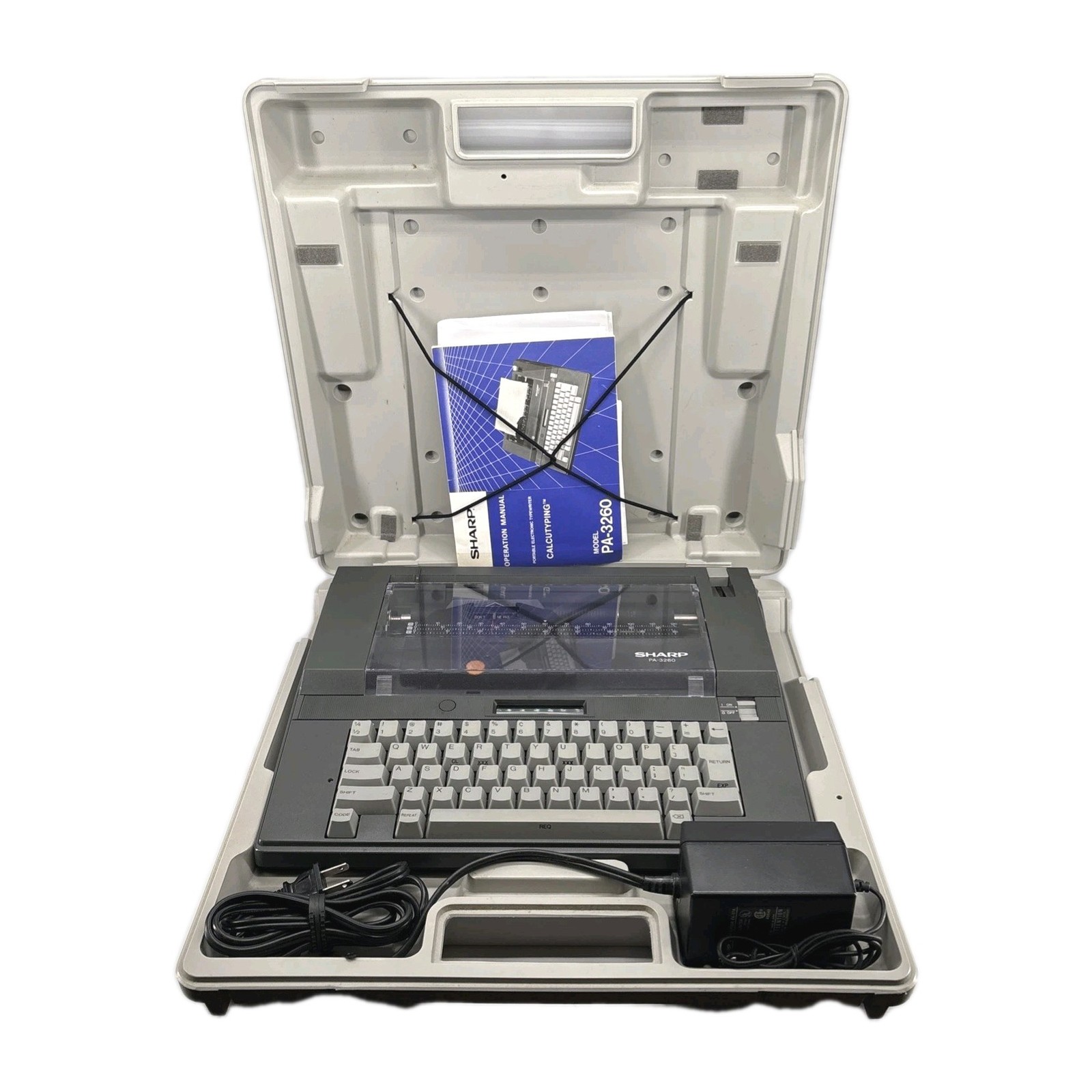 Vintage Sharp PA-3260 Typewriter in Hardcase