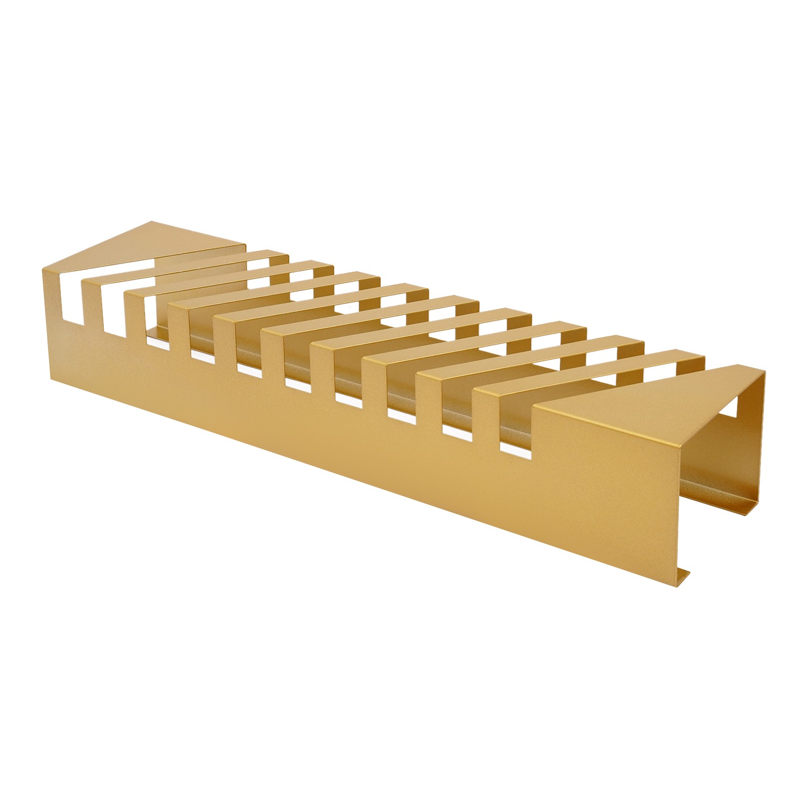 10-Slot Tabletop Tile Display Rack Iron Small Tile Sample Display Rack 45° Slant