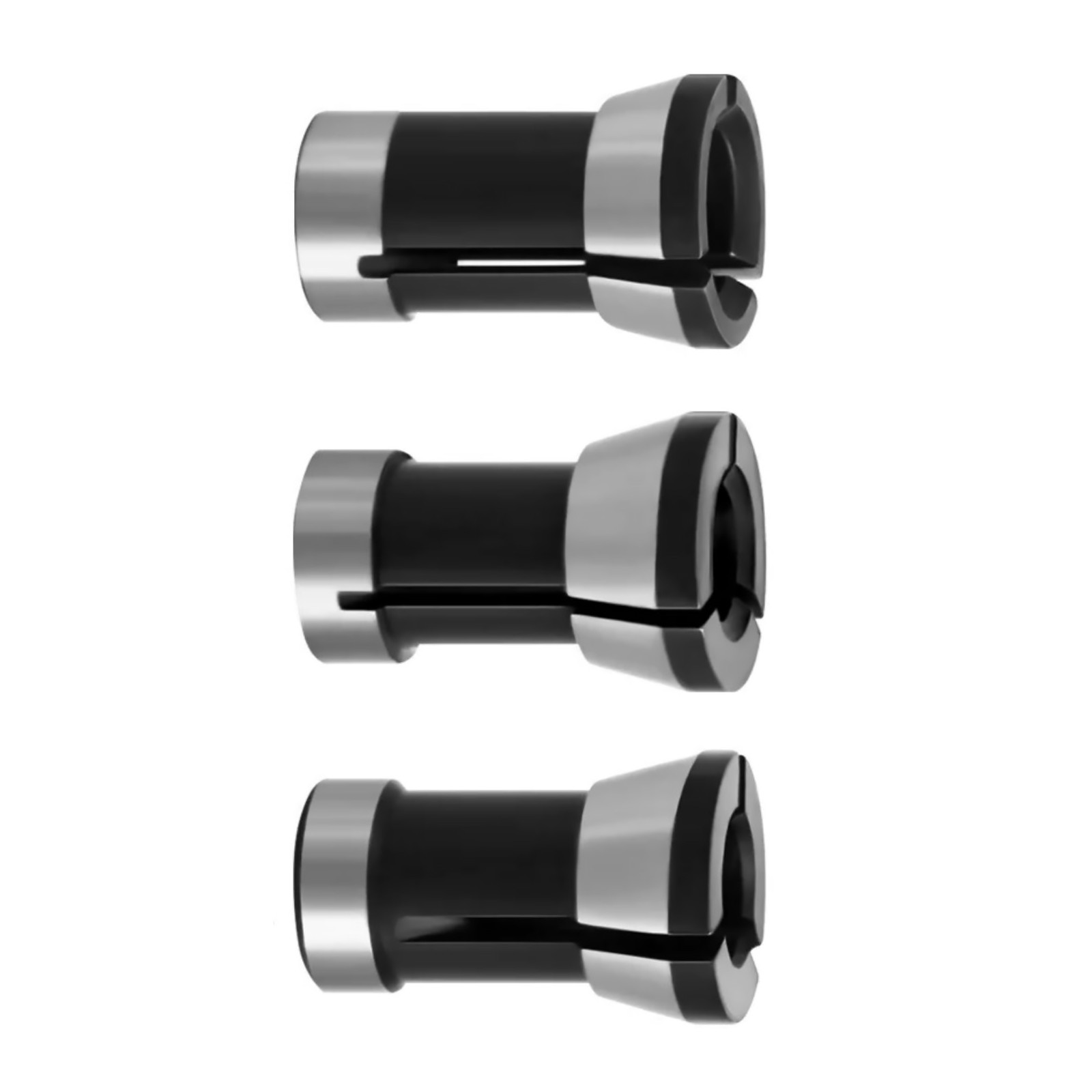 Premium Material 3pcs Router Bit Collet Chuck Clamping Adapter for CNC Engraving