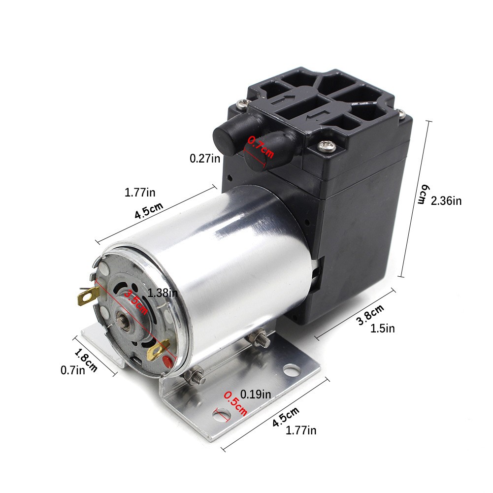 DC12V 65-120kpa Micro Vacuum Pump High Pressure Suction Diaphragm Pump Holder