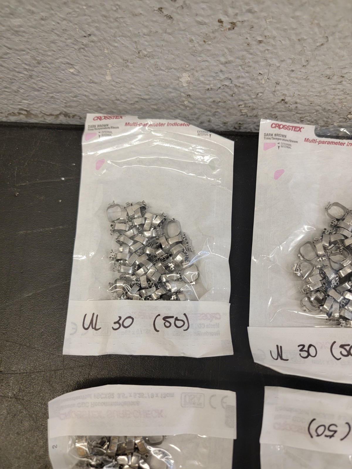 Molar Bands. Dental, Stainless, Various Sizes- 300+ Count (Z6)