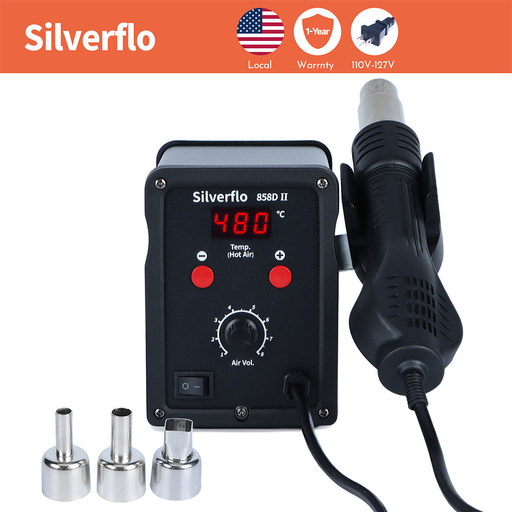 858D-II Digital Hot Air Soldering Heating Station SMD Welder Rework Heat Gun