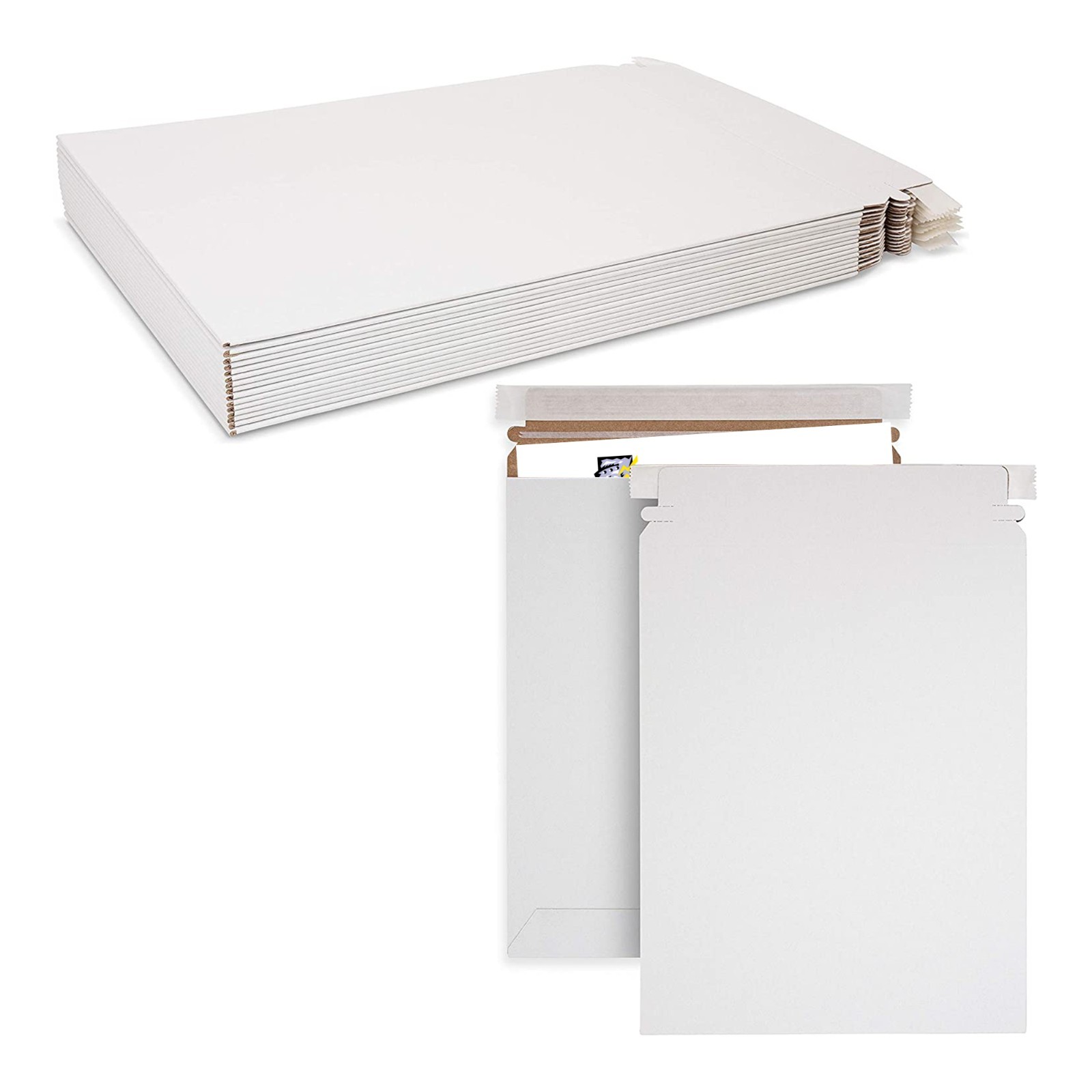 MT Products White Mailer Flat Shipping Envelopes 9.75″ x 12.25″ – Pack of 15