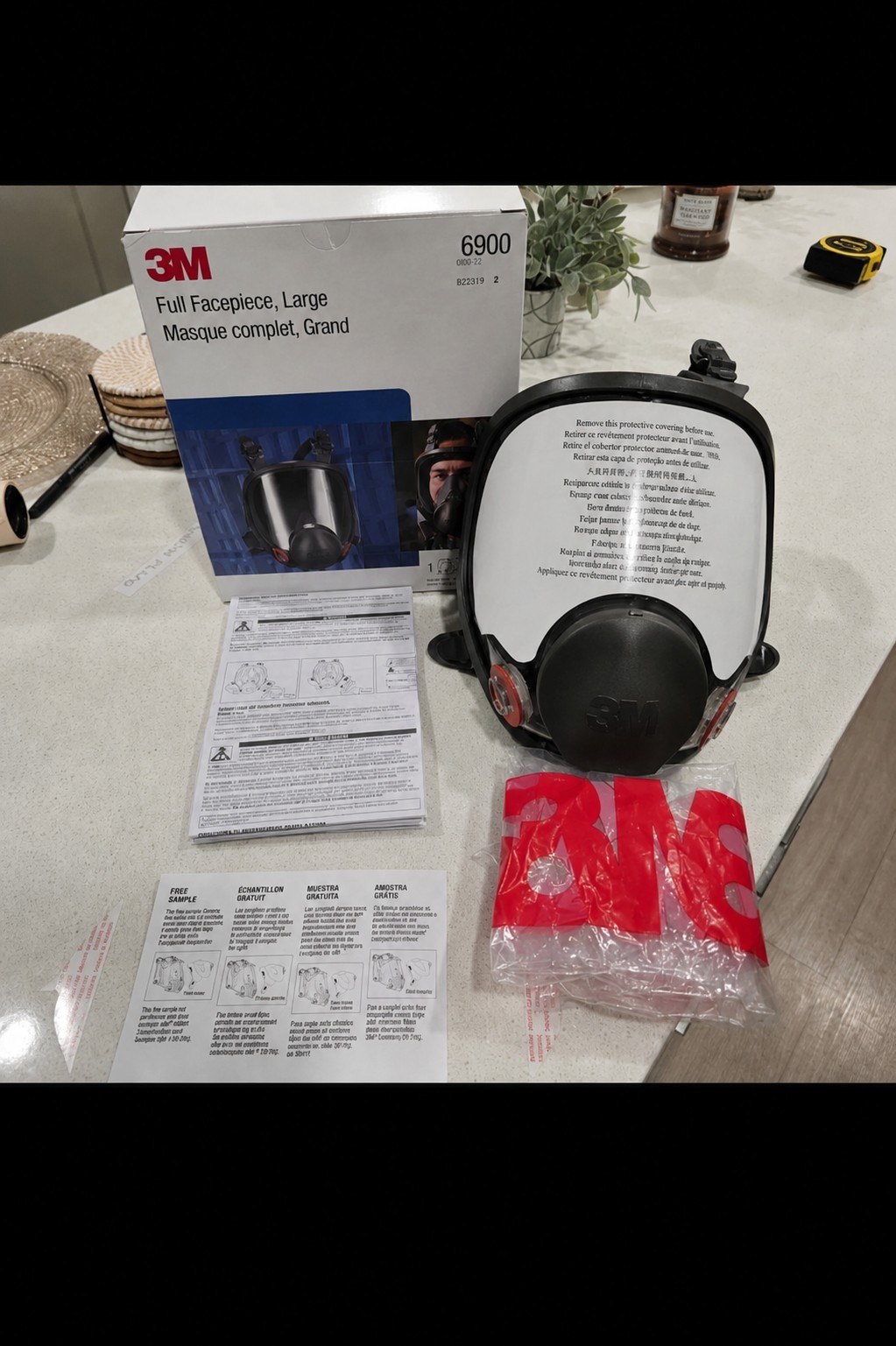 3M 6900 Full Facepiece Respirator Mask Large Full Face Mask Industrial Safety