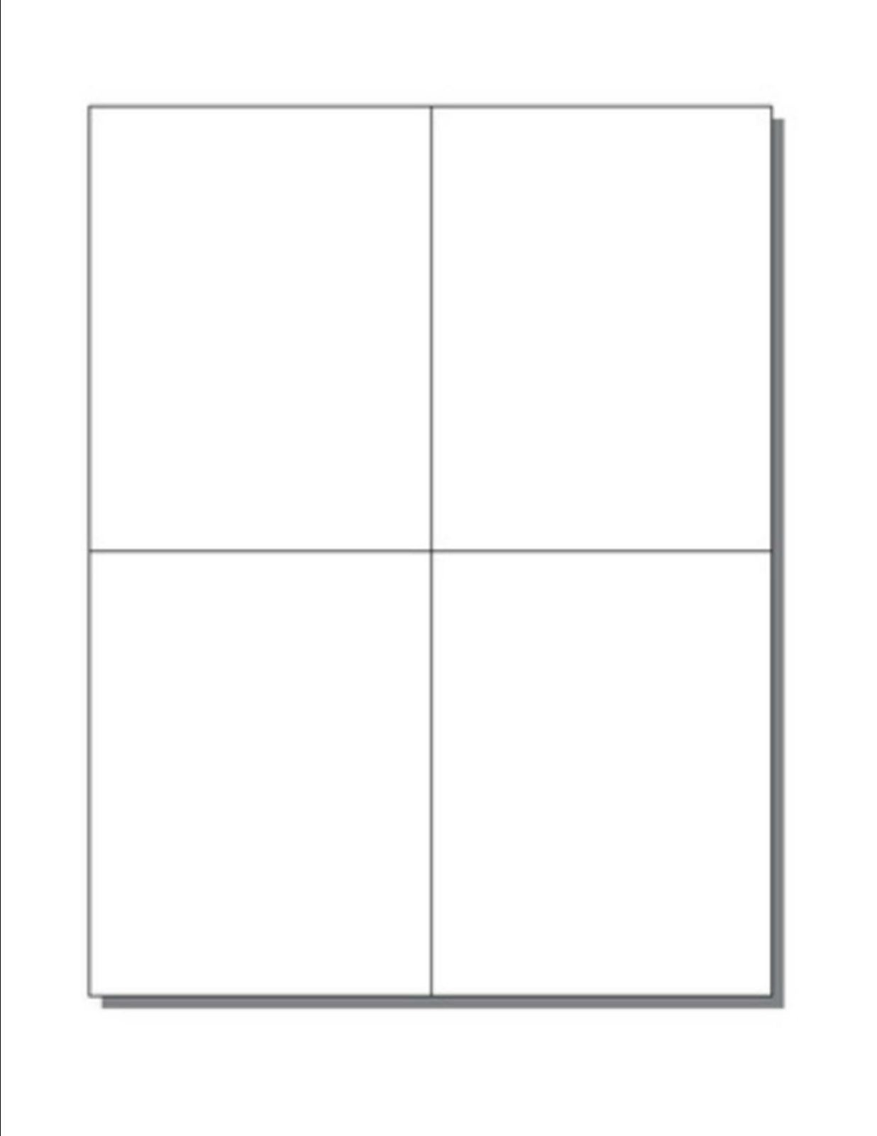 French Fold Note Cards (5.5″ x 4.25″ folded) on 8-1/2″x 11″ Wh Vellum-100 Sheets