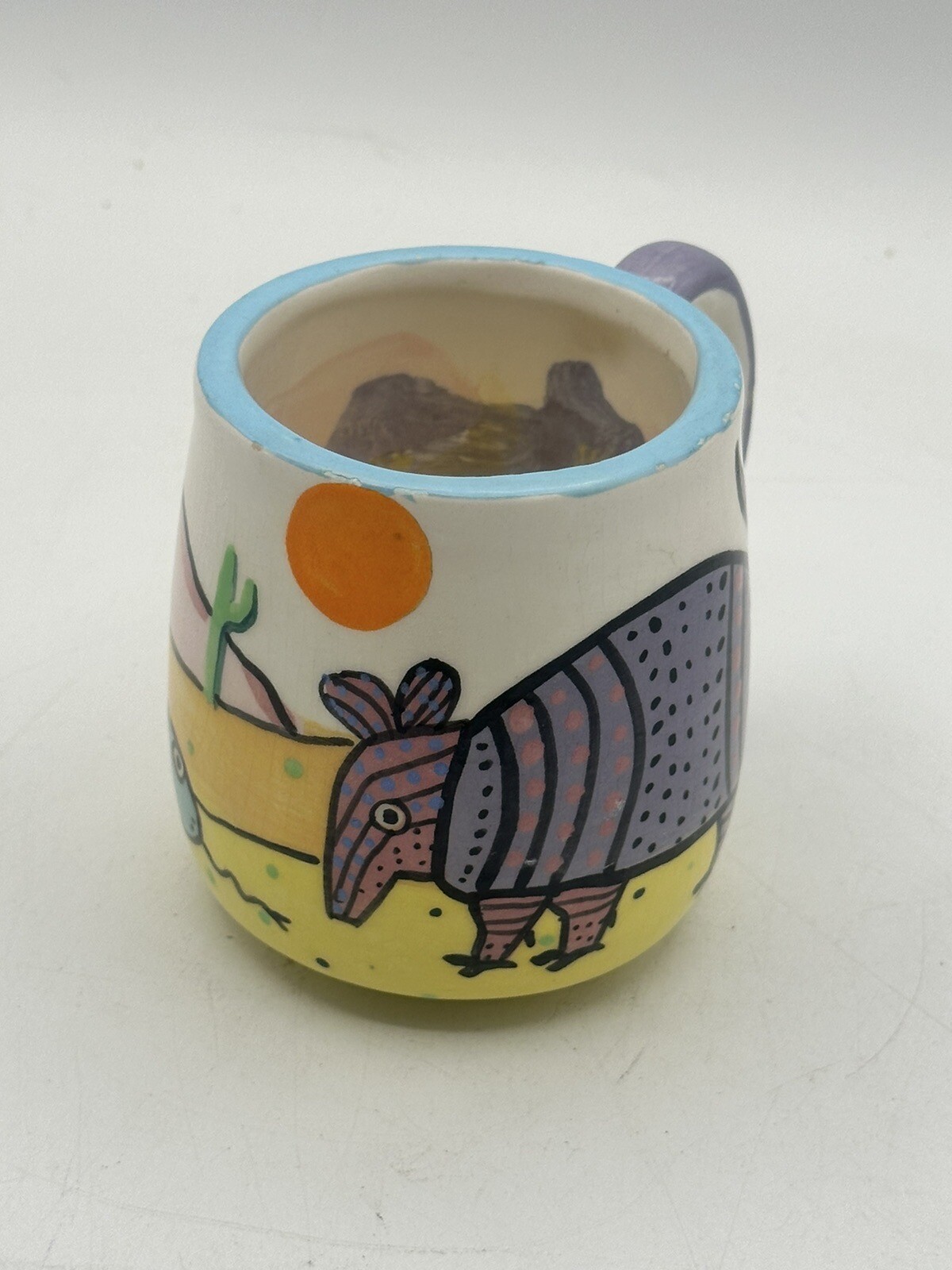 Armadillo Pencil Cup Vintage Mug With Lip Chip Good For Desktop Accessory