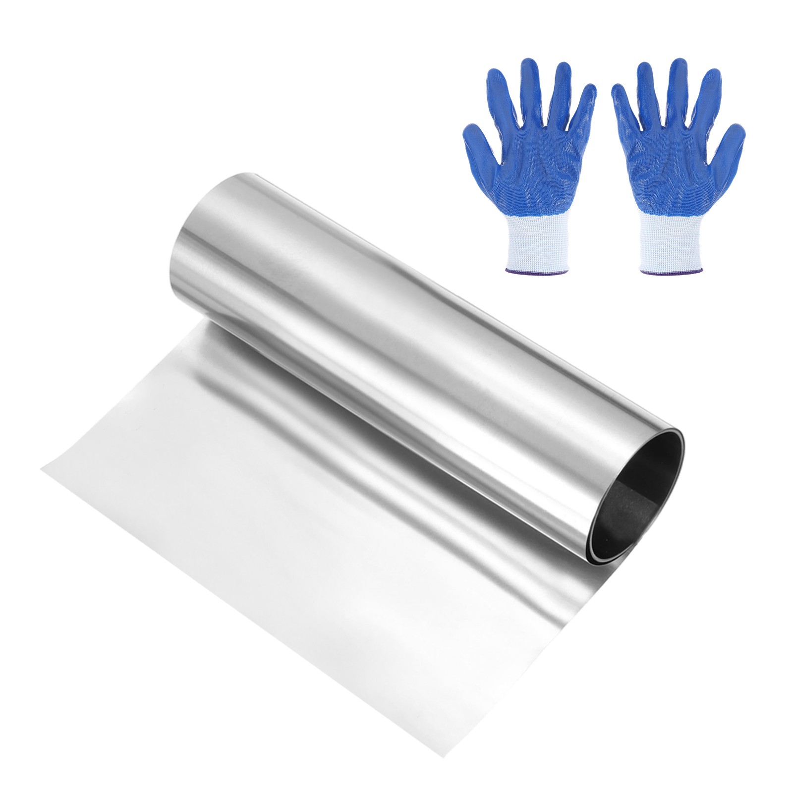 304 Stainless Steel Foil Roll 0.1mm x 100mm x 1m Metal Strip Sheet, Silver Tone