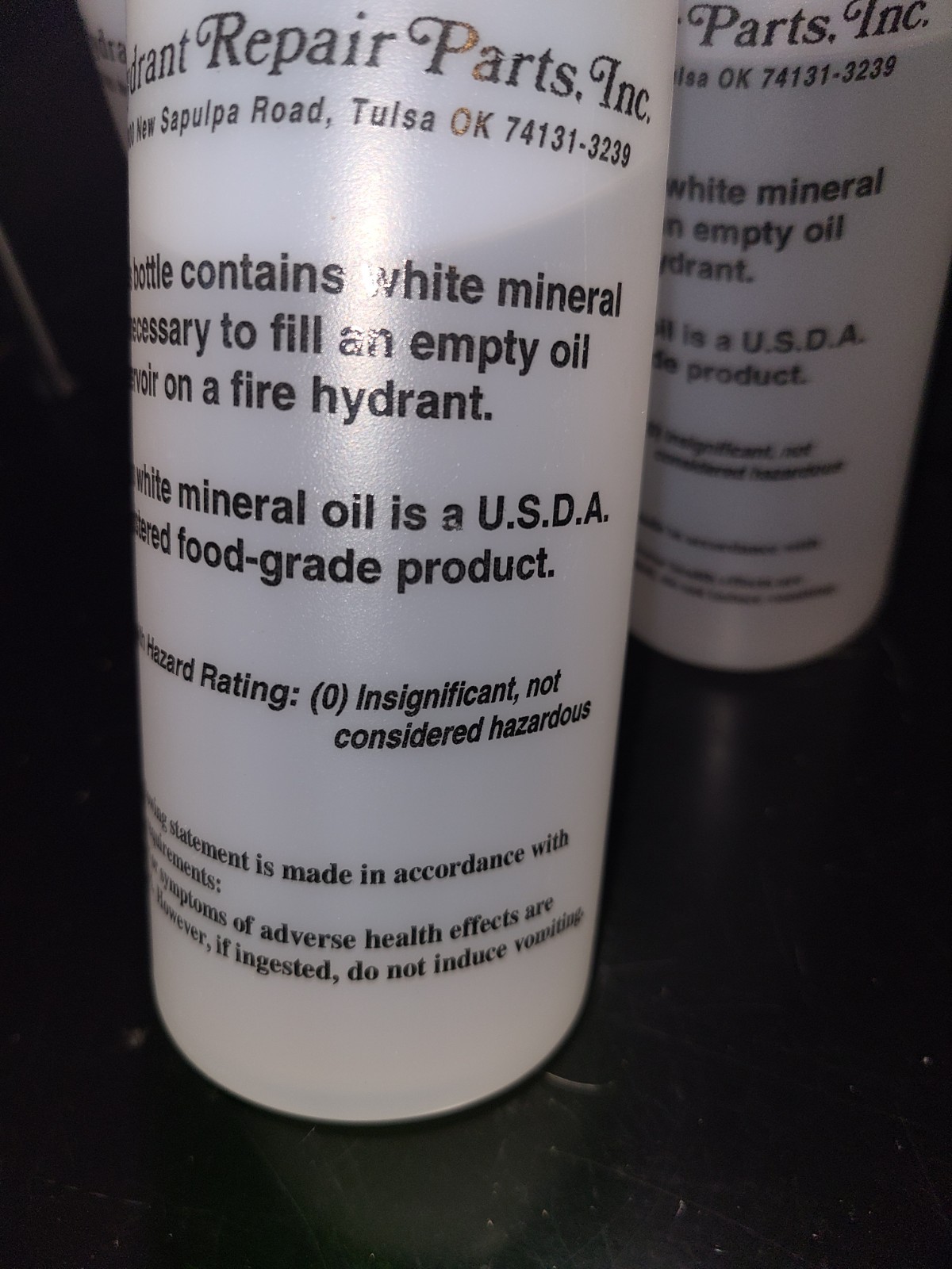 Hydrant Repair Parts HRPI- Fire Hydrant Reservoir Mineral Oil / Lubricant–New!