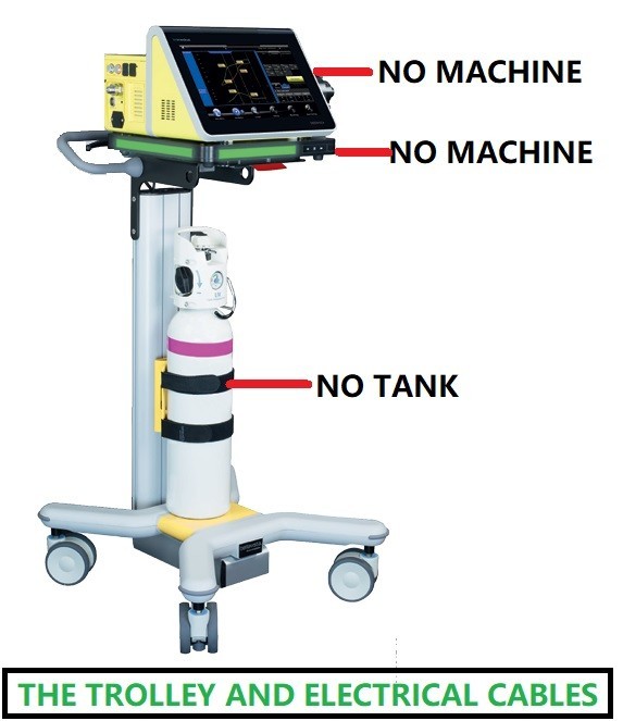 VYAIRE BELLAVISTA 1000 MR TROLLEY. SEE DESCRIPTION. THIS IS FOR THE MRI BUSINESS