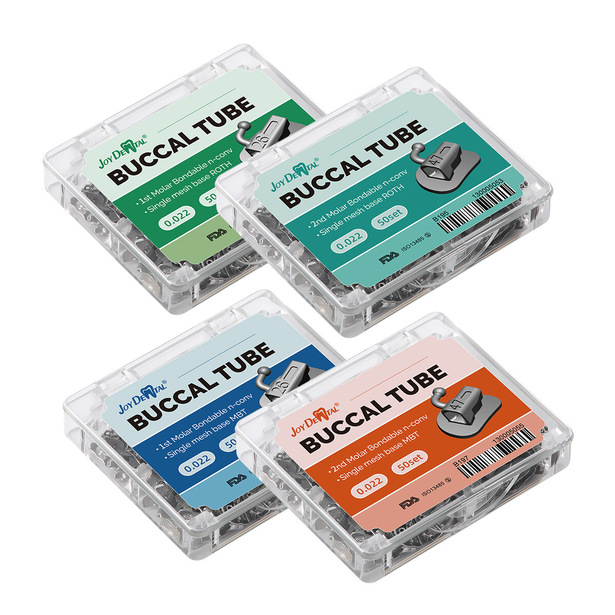 Dental Orthodontic Buccal Tubes 1st Molar Roth/MBT 018/022 Bondable Non-Conv