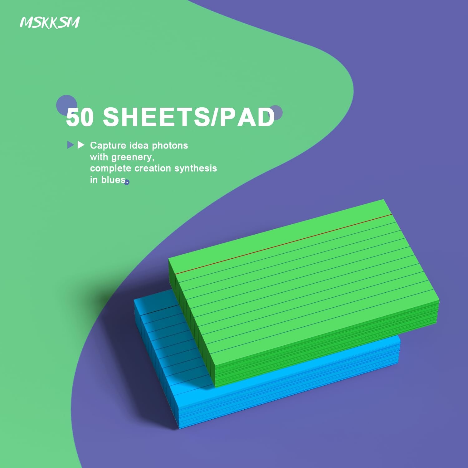 Colored Index Cards 3×5 Inch – 3 x 5 Inch- 300 Count, Neon 6 Colors- Ruled