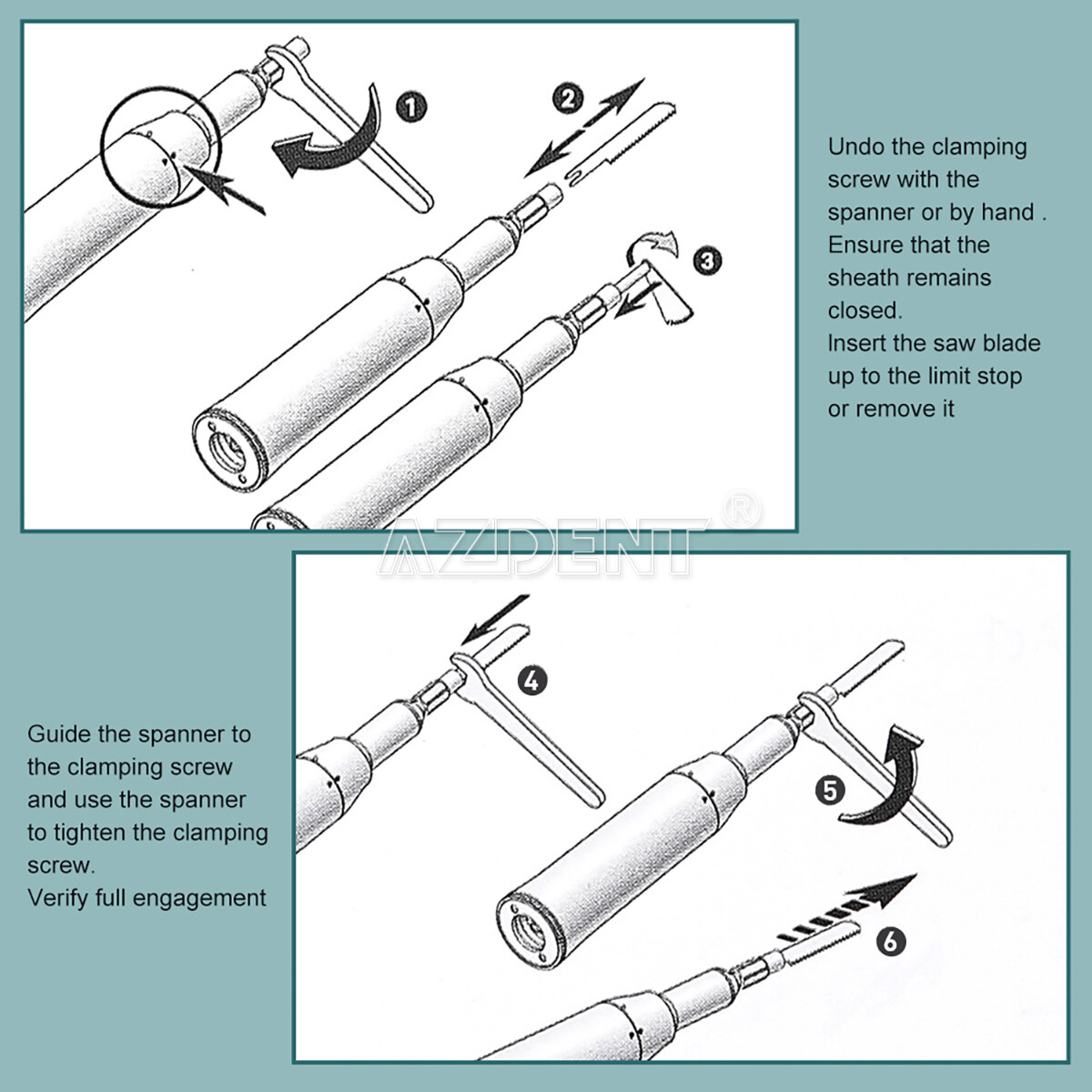 Dental Micro Saw Surgical Handpiece 4:1/3.2:1 Reduction Reciprocating Bone Cut