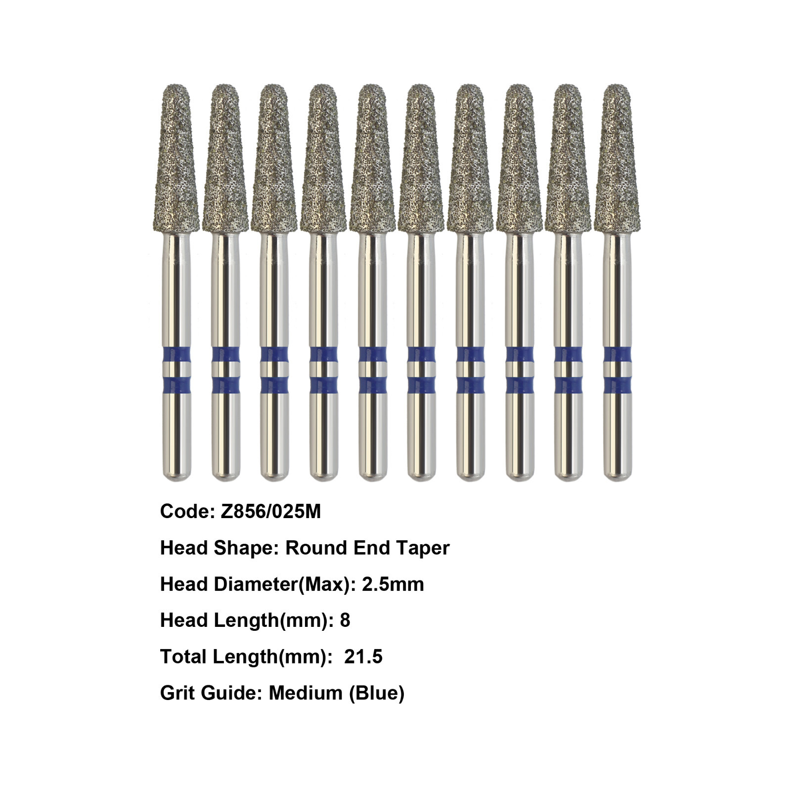 Zirconia Diamond Bur High Speed Bur FG Z368 Z856 Z850 Z881 Z379 Fine Medium Grit