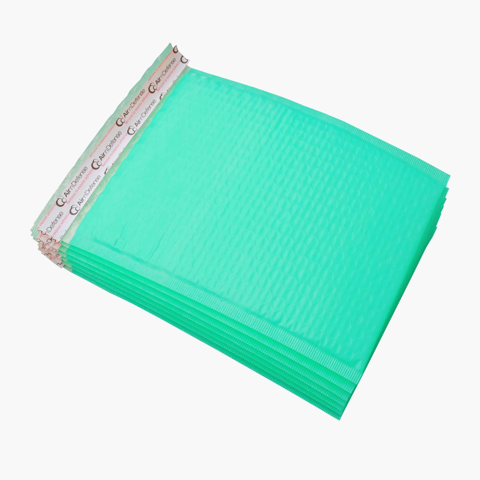 AirnDefense Any Size Green Poly Bubble Mailers Plastic Shipping Padded Envelopes