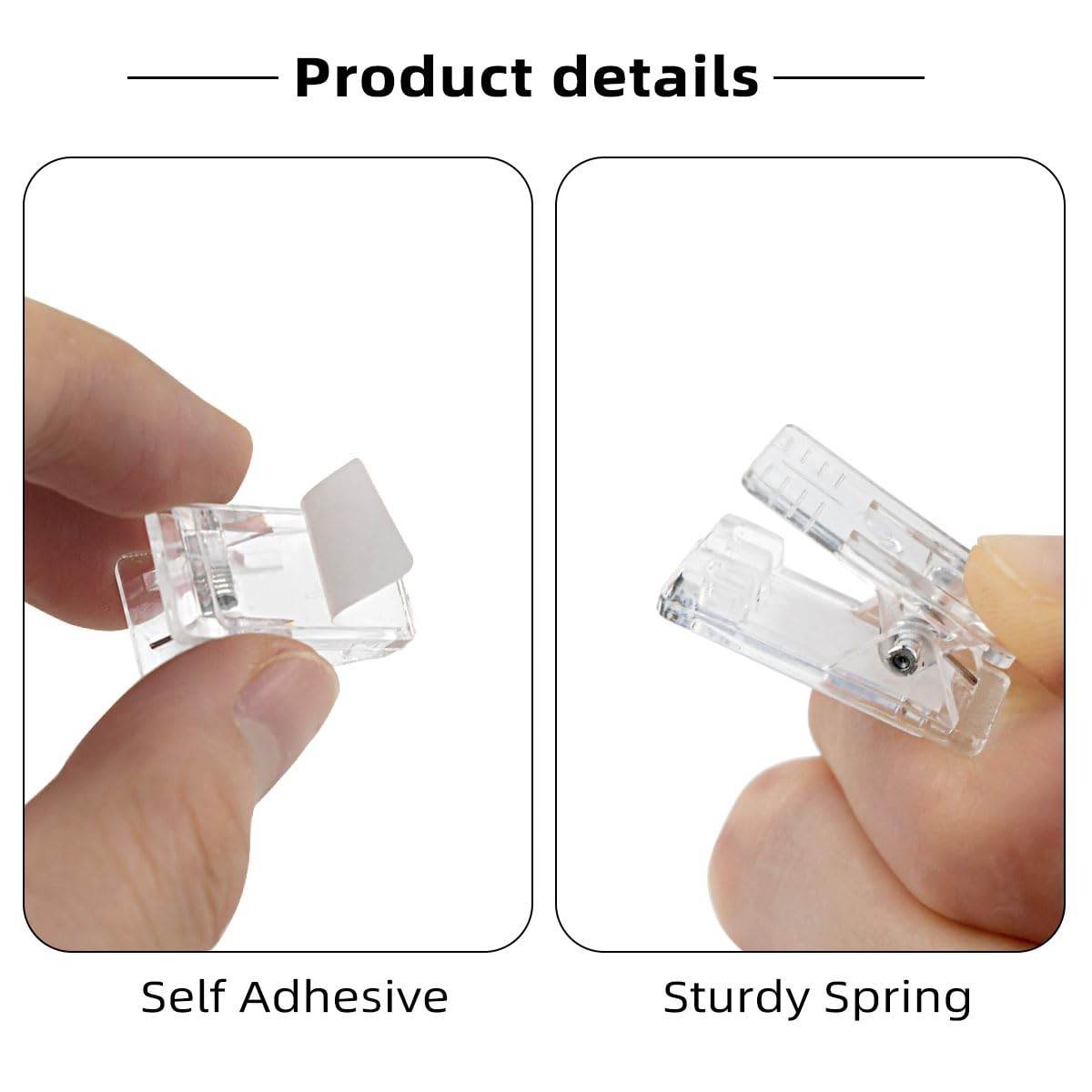20 Pcs Self Adhesive Clips for Wall Hanging Photo Tapestry Poster Paper