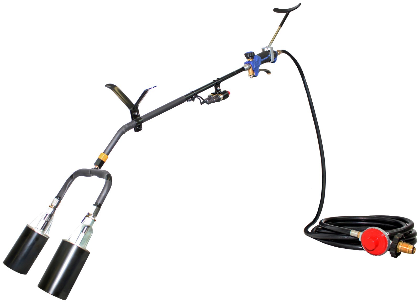 1 Million BTU Dual Propane Torch Heavy Duty Weed Burner, Single or Dual Piezo