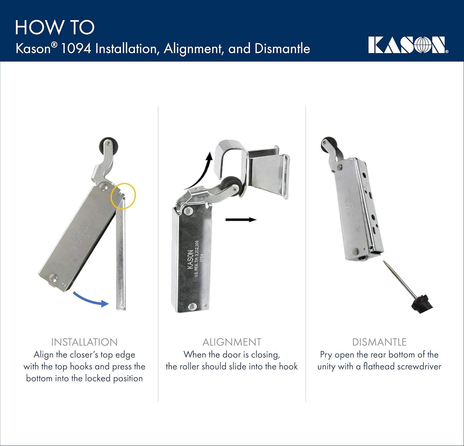 1094 Sureclose Hydraulic Door Closer, Exposed Mounting, 11094000003