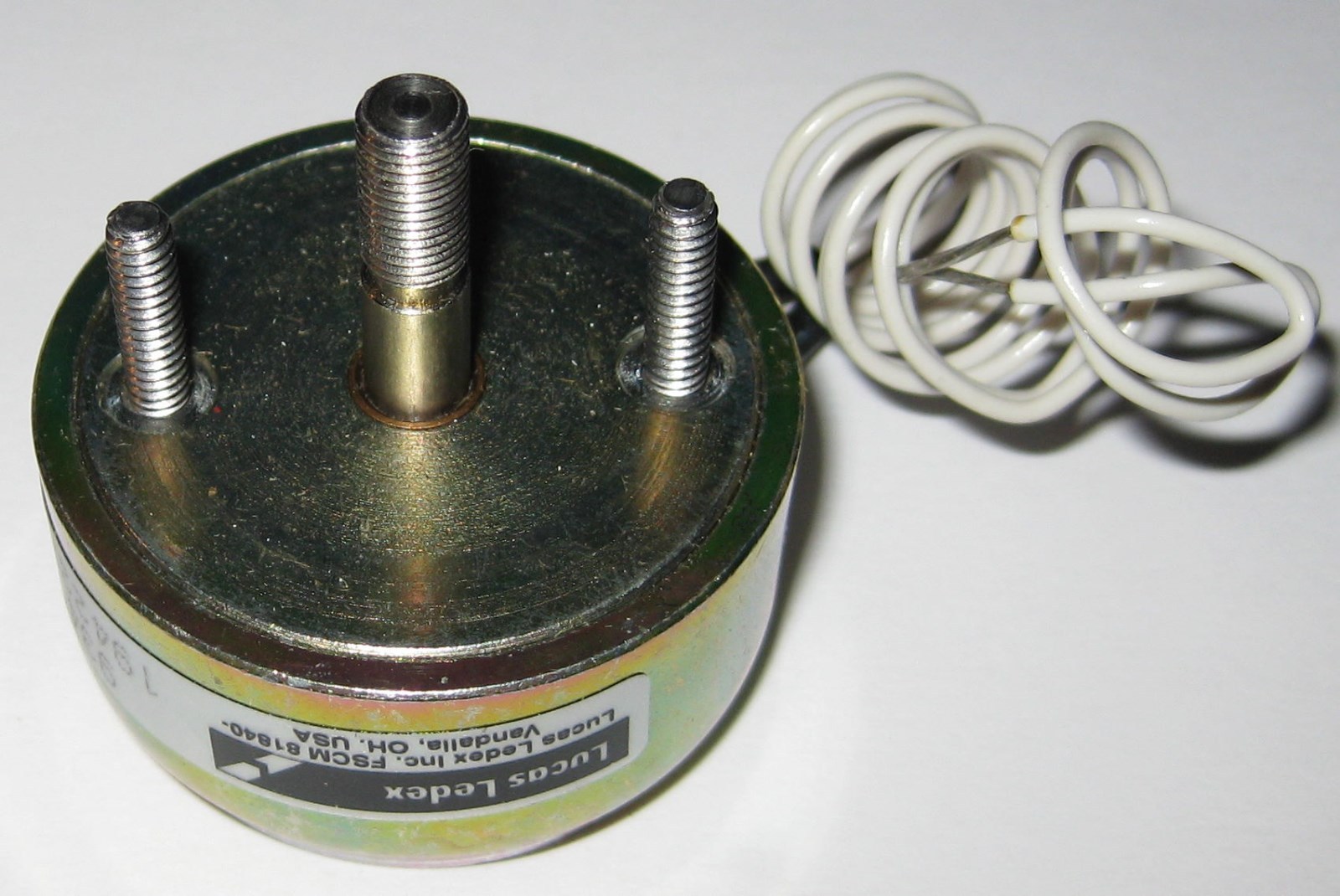 Lucas Ledex Conical Face Electric Cylindrical Solenoid – 5.2 to 16 V DC – 16 LBS