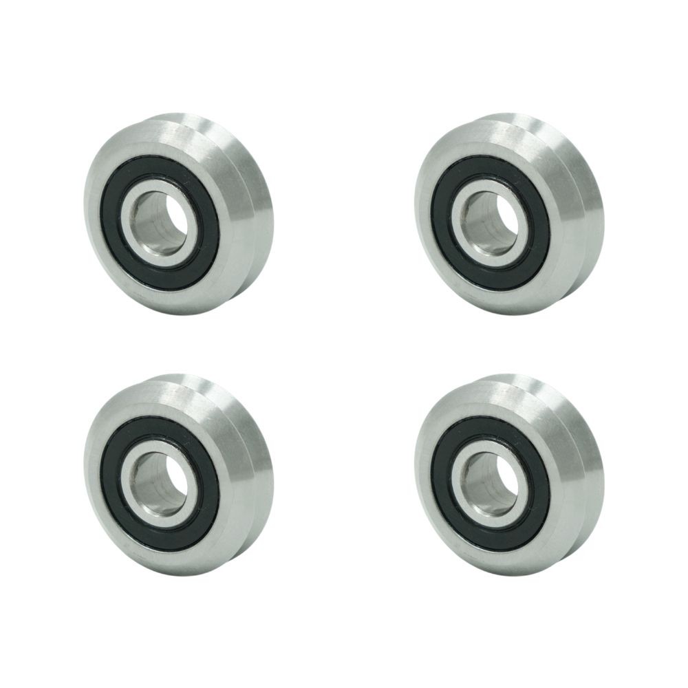 RM2-2RS V W Groove Guide Ball Bearing CNC 3/8″x1.21″x0.437″ (Qty 4)
