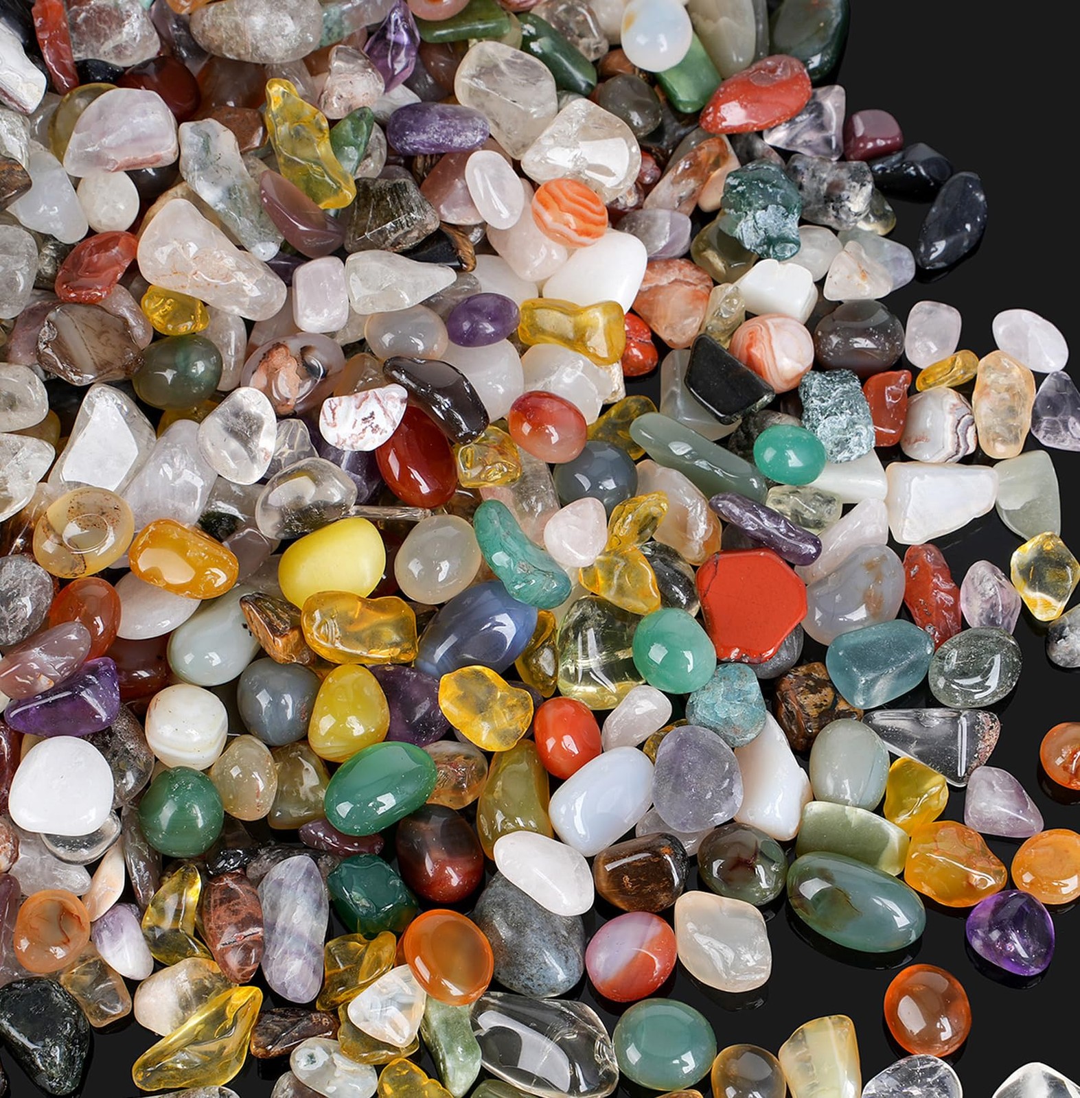 Rahato 800Pcs 3Lb Gemstones And Crystals Set 30 Kinds Crystals Bulk And