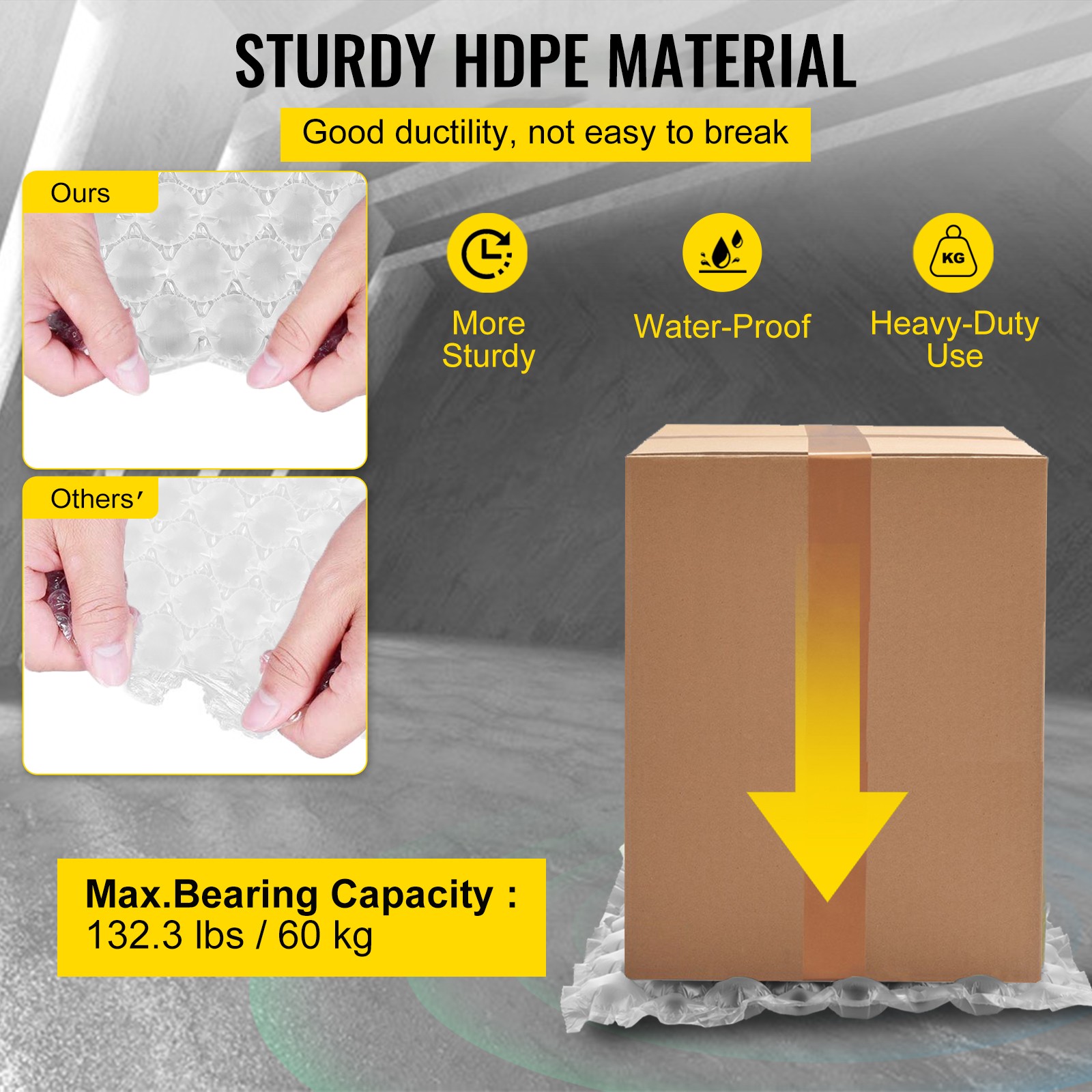 984ft x16″ Air Cushion Machine Film Small Bubble Pillow Packaging Padding 1 Roll