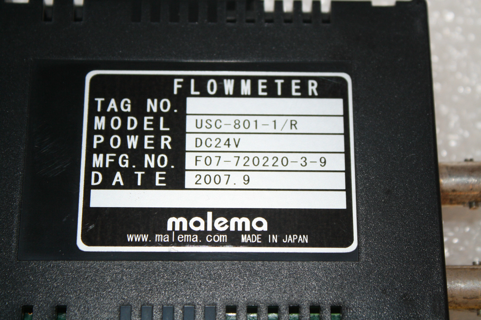MALEMA USC-801-1/R Converter for Ultrasonic Flowmeter Tokyo Keiso F07-720220-3-9