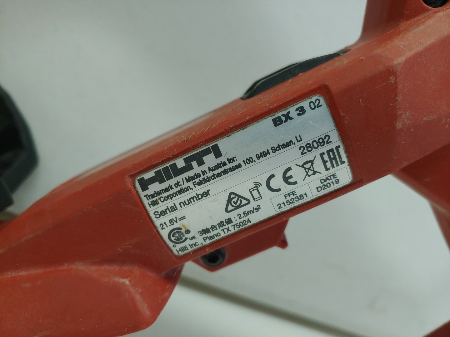 Hilti BX 3 02 BT 22V Cordless Fastening Tool Gun No Battery TESTED WORKS RT