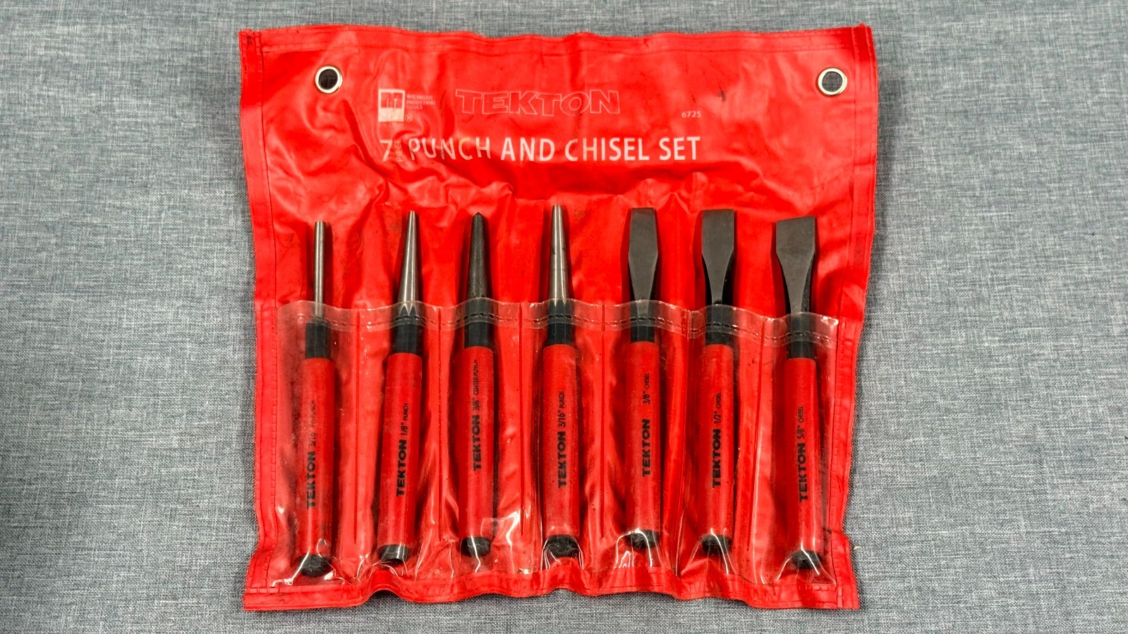 Tekton Punch And Chisel Set, 7 Piece w/Holder Free Shipping