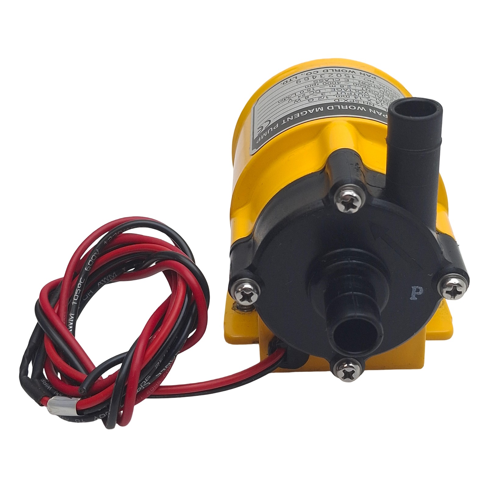 Pan World NH-5PX-D Magnet Drive Pump, 14 x 14mm Hose, G1/2, 8W 24VDC, 15l/min