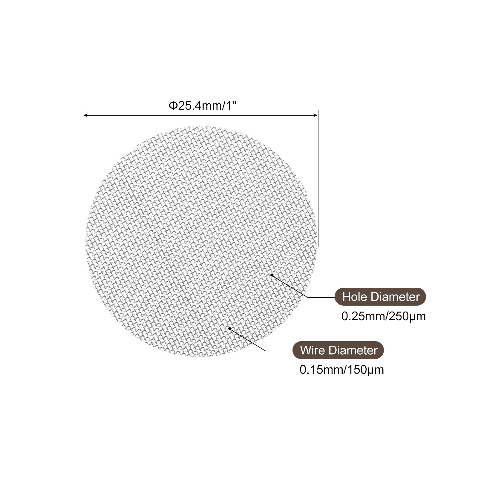 80Pcs Pipe Screen Stainless Steel Screens 1″ 25.4mm Diameter
