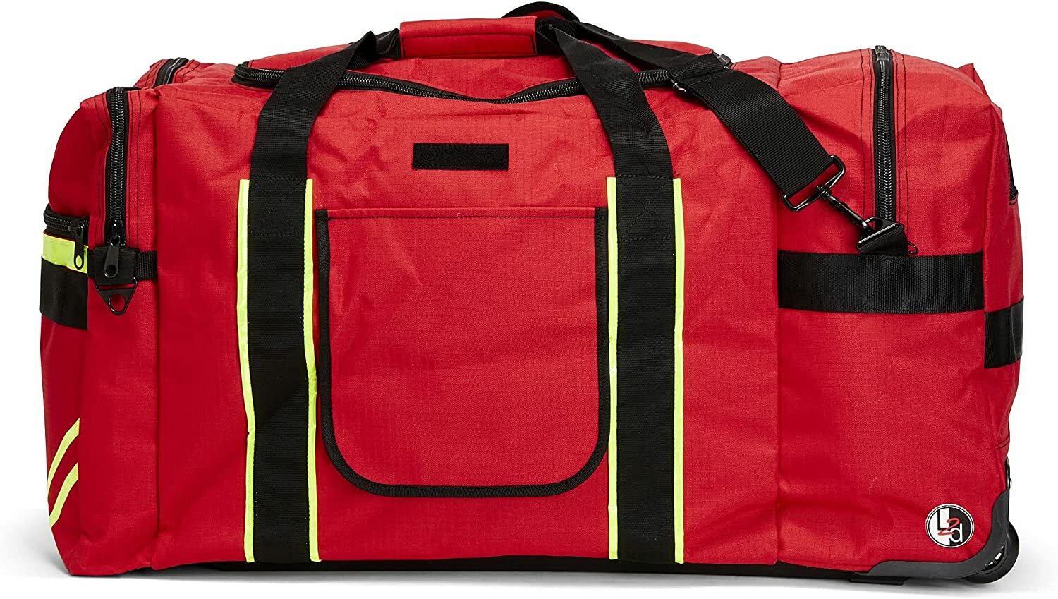 LINE2design Wheeled Firefighter Jumbo turnout Gear Bag with Maltese Logo – Red